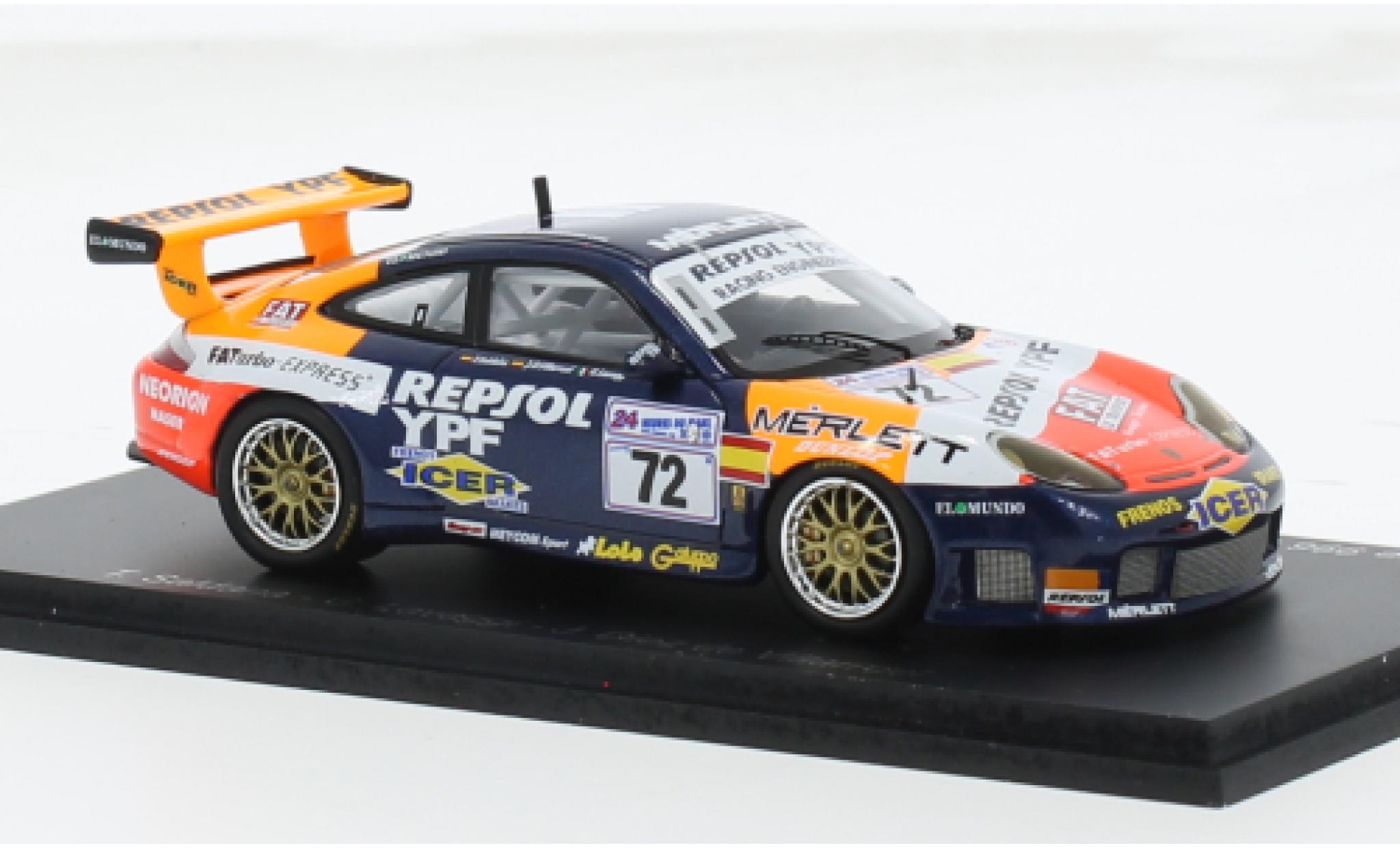 Porsche 996 GT3 1/43 Spark 911  R No.72 Repsol Racing Engineering Repsol 24h Le Mans 2000 1:43 modelauto