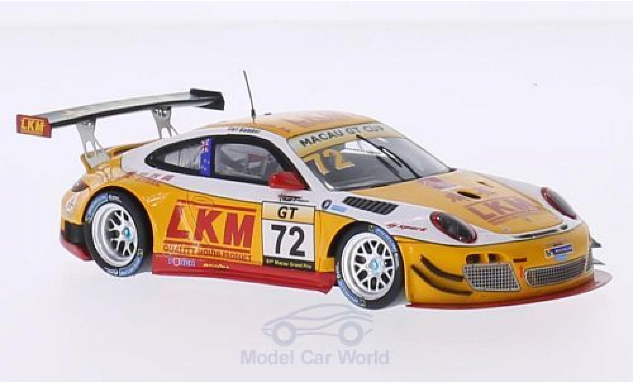 Porsche 991 GT3 R 1/43 Spark 911 (997) GT3 R No.72 LKM GT Cup GP Macau 2014 E.Bamber modelauto