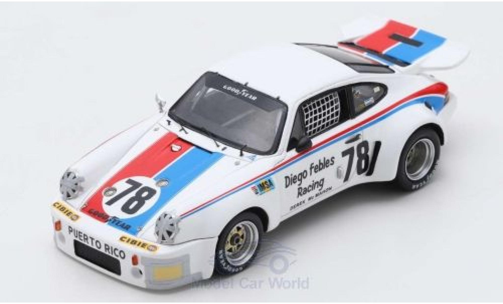 Porsche 930 RSR 1/43 Spark 911 Carrera RSR No.78 24h Le Mans 1976 D.Febles/A.Poole/H.Cruz modelauto