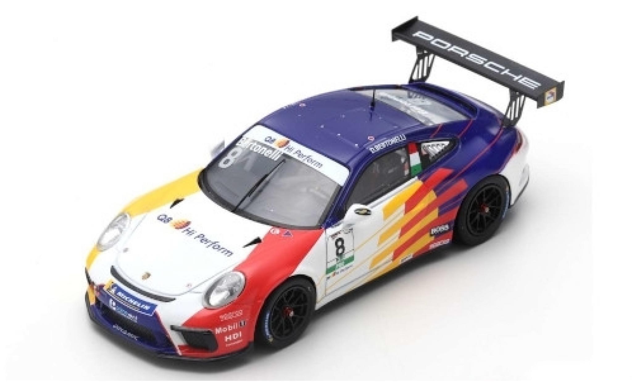 Porsche 992 GT3 1/43 Spark 911 GT3 Cup No.8 Dinamic Motorsport Carrera Cup Italia Monza 2019 D.Bertonelli modelauto
