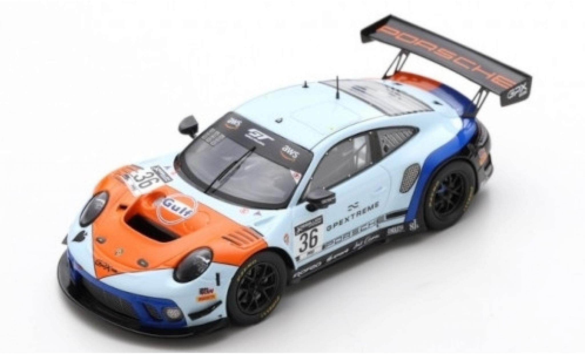 Porsche 992 GT3 R 1/43 Spark 911 GT3 R (991.2) No.36 GPX Racing Gulf 2019 The Spade modelauto