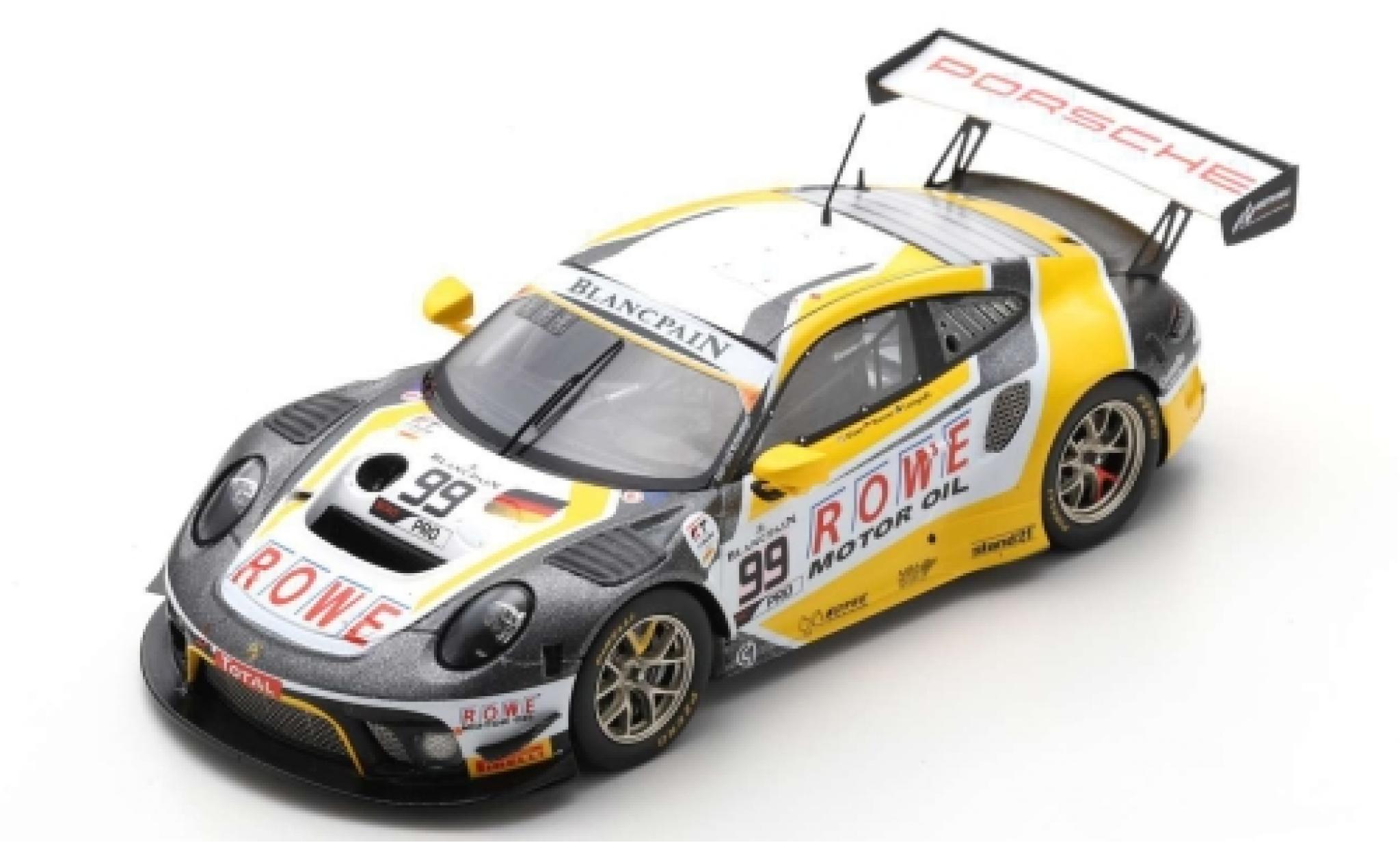 Porsche 992 GT3 R 1/43 Spark 911 GT3 R (991) No.99 ROWE Racing 24h Spa 2019 D.Olsen/M.Campbell/D.Werner modelauto