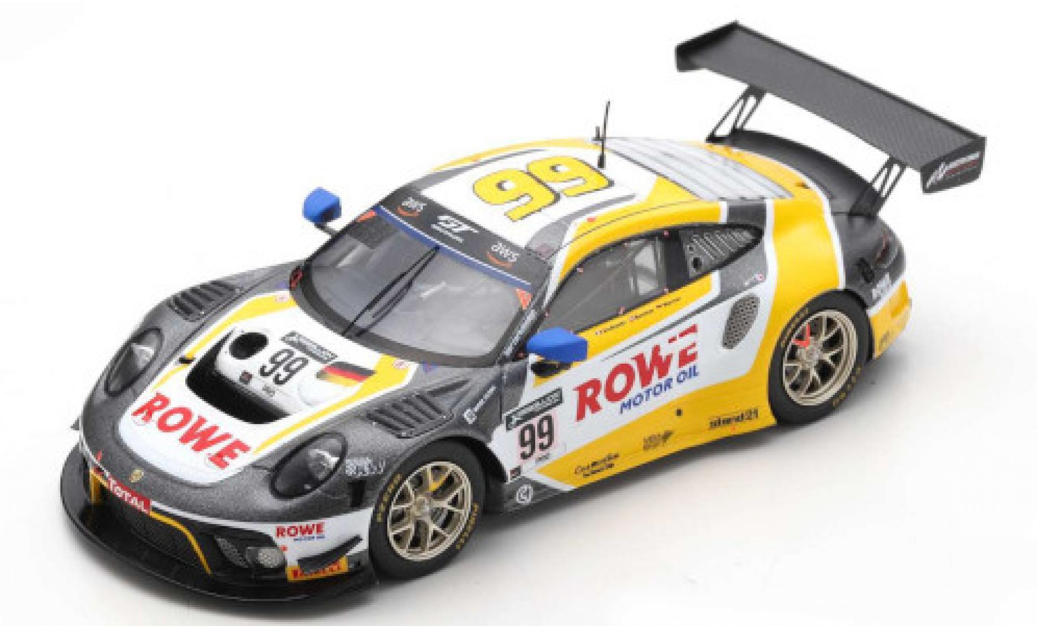 Porsche 992 GT3 R 1/43 Spark 911 GT3 R (991) No.99 Rowe Racing ROWE 24h Spa 2020 K.Bachler/D.Werner/J.Andlauer modelauto