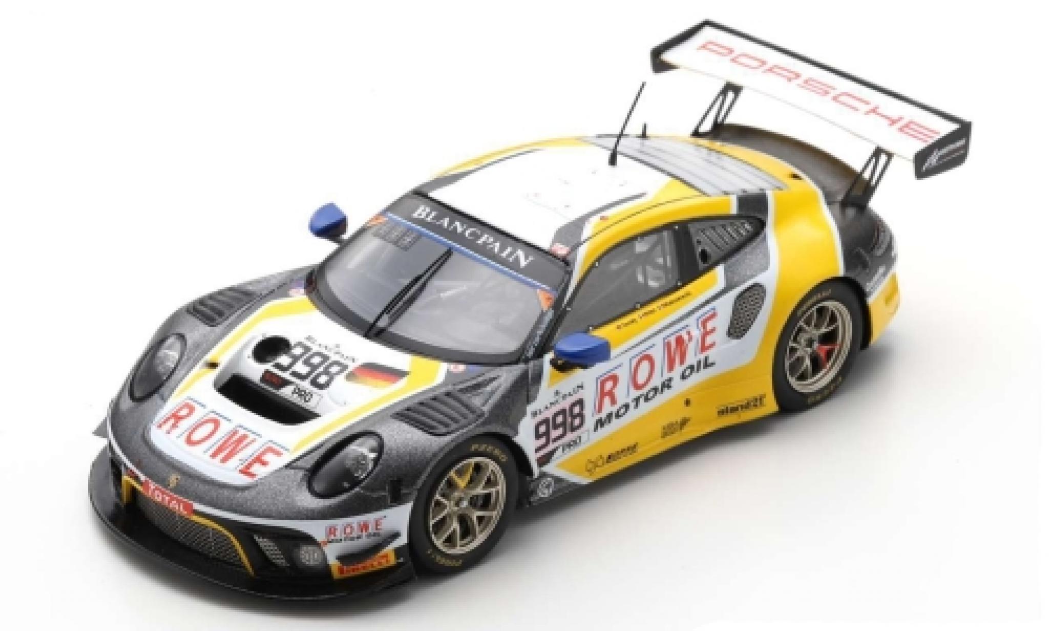 Porsche 992 GT3 R 1/43 Spark 911 GT3 R (991) No.998 ROWE Racing 24h Spa 2019 F.Makowiecki/P.Pilet/N.Tandy modelauto