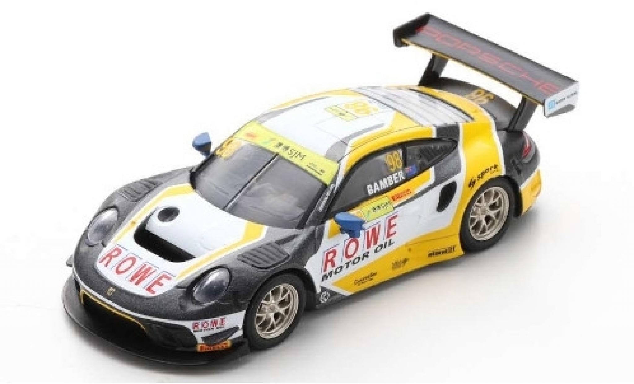 Porsche 992 GT3 R 1/43 Spark 911 GT3 R No.98 ROWE Racing Fia GT World Cup Macau 2019 E.Bamber modelauto