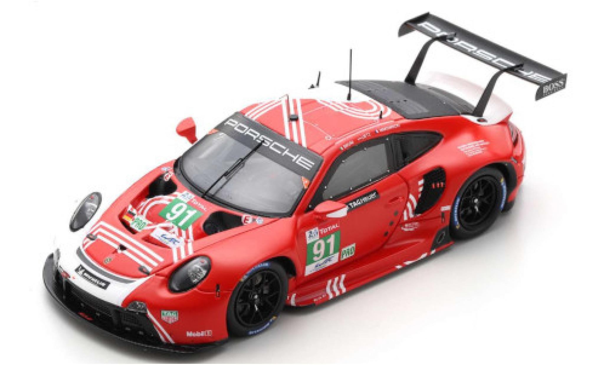 Porsche 992 RSR 1/43 Spark 911 RSR-19 No.91 GT Team 24h Le Mans 2020 G.Bruni/R.Lietz/F.Makowiecki modelauto