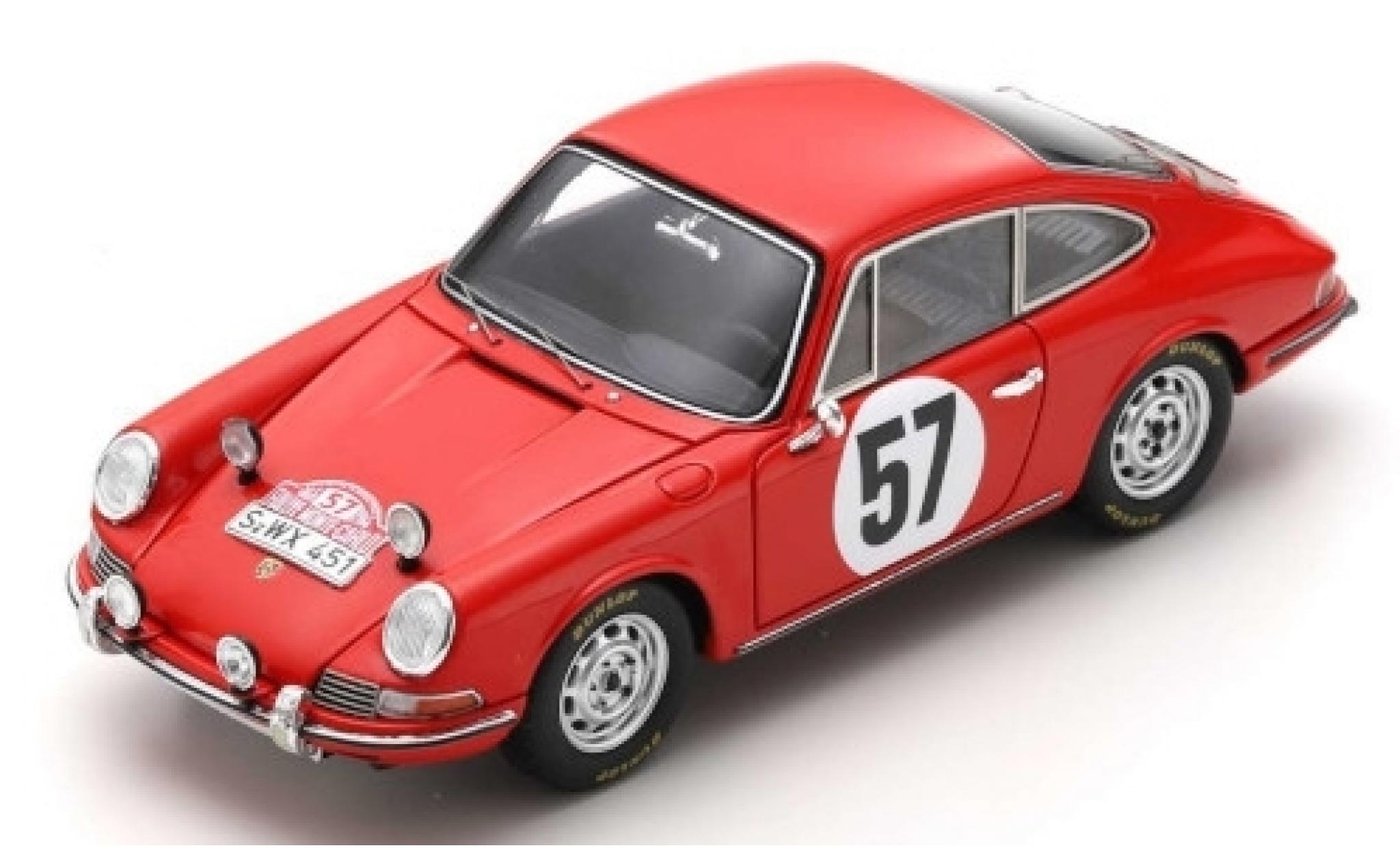 Porsche 911 1/43 Spark S No.57 Rallye Monte Carlo 1966 R.Buchet/J.Schlesser modelauto