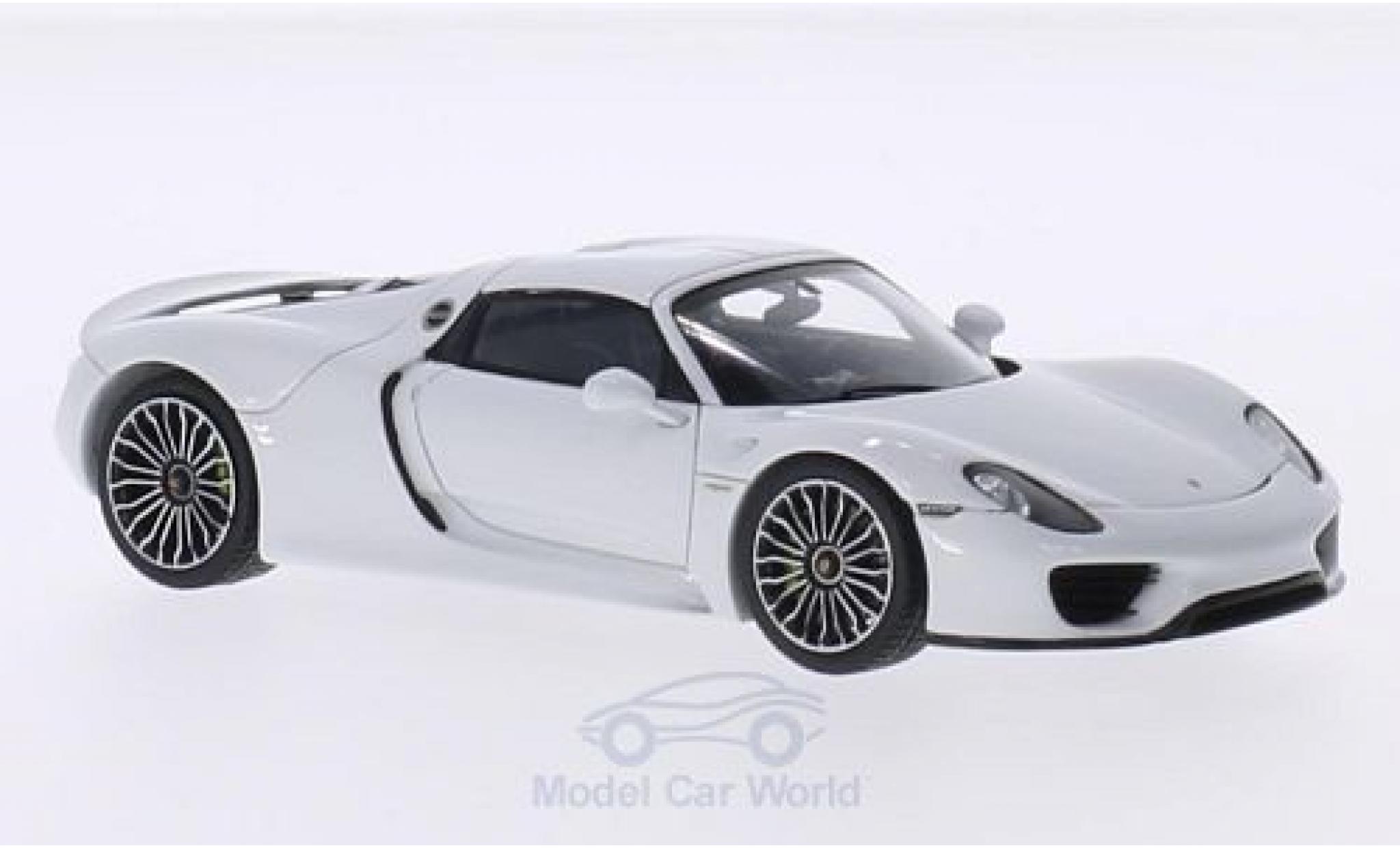 Porsche 918 1/43 Spark Spyder wit modelauto