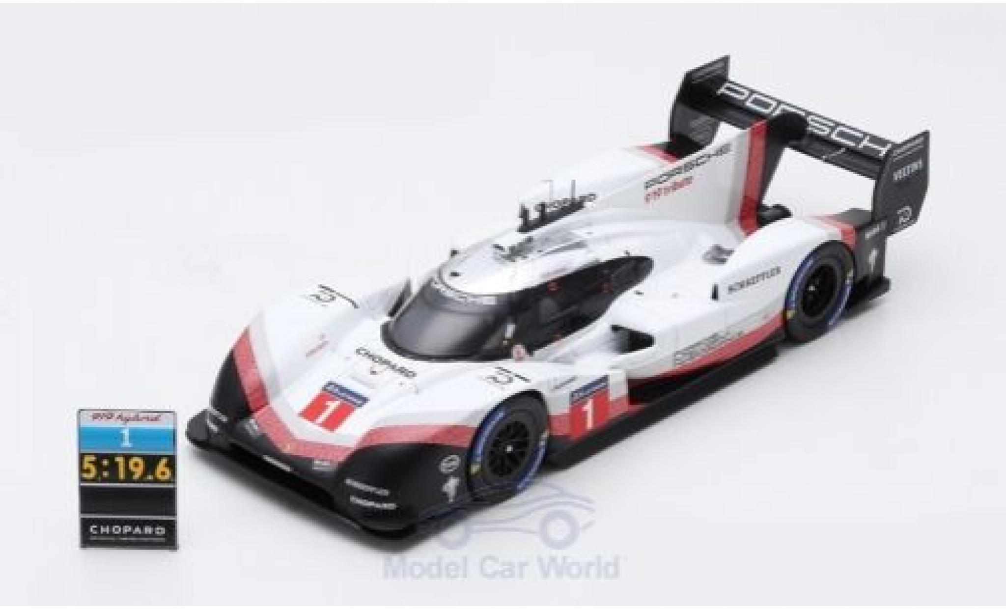 Porsche 919 1/18 Spark Hybrid EVO Tribute No.1 2018 N&uuml;rburgring Nordschleife Lap Record T.Bernhard modelauto
