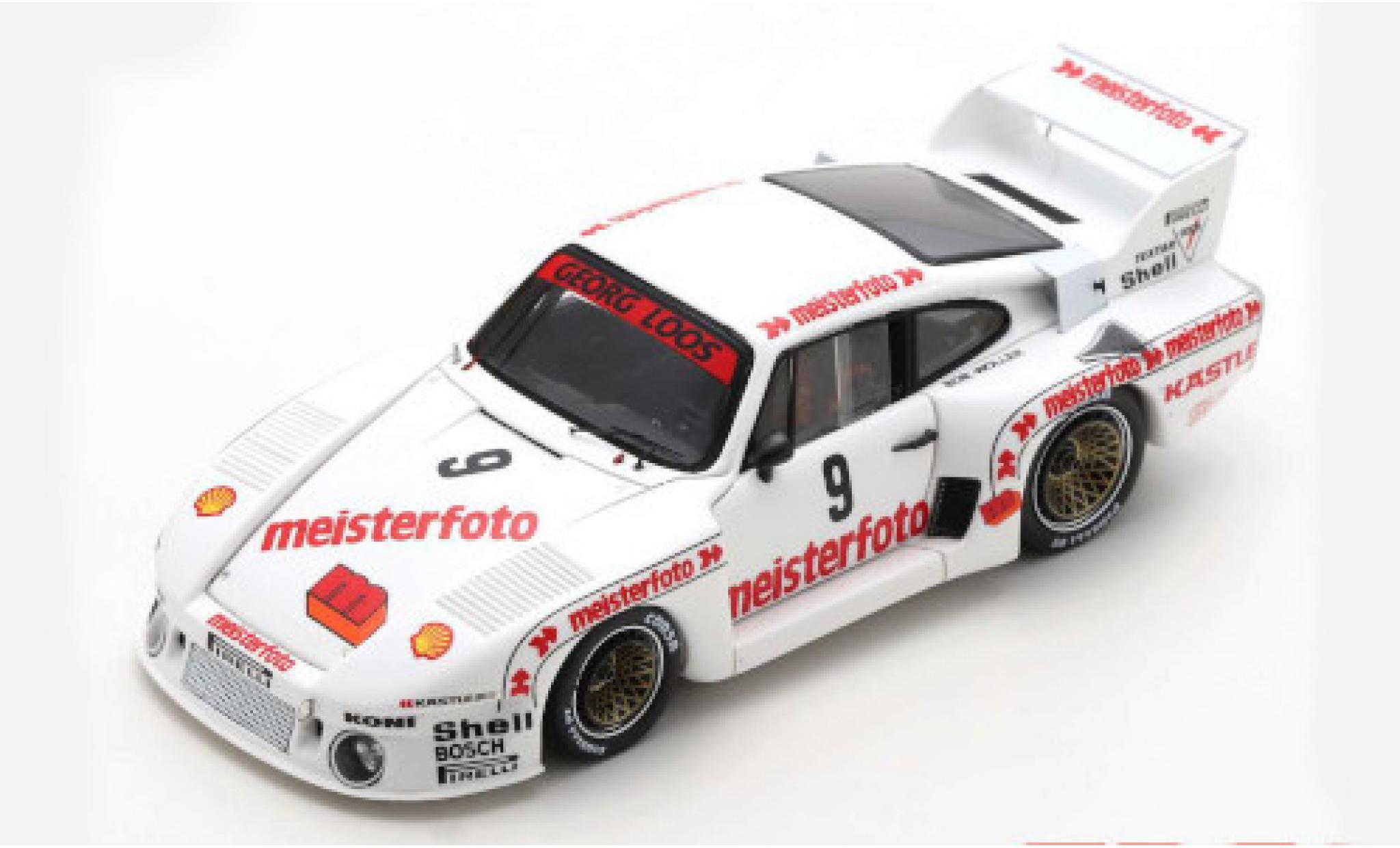Porsche 935 1980 1/43 Spark /80 No.9 Meisterfoto Farbbilder DRM Mainz-Finthen 1980 B.Wollek modelauto