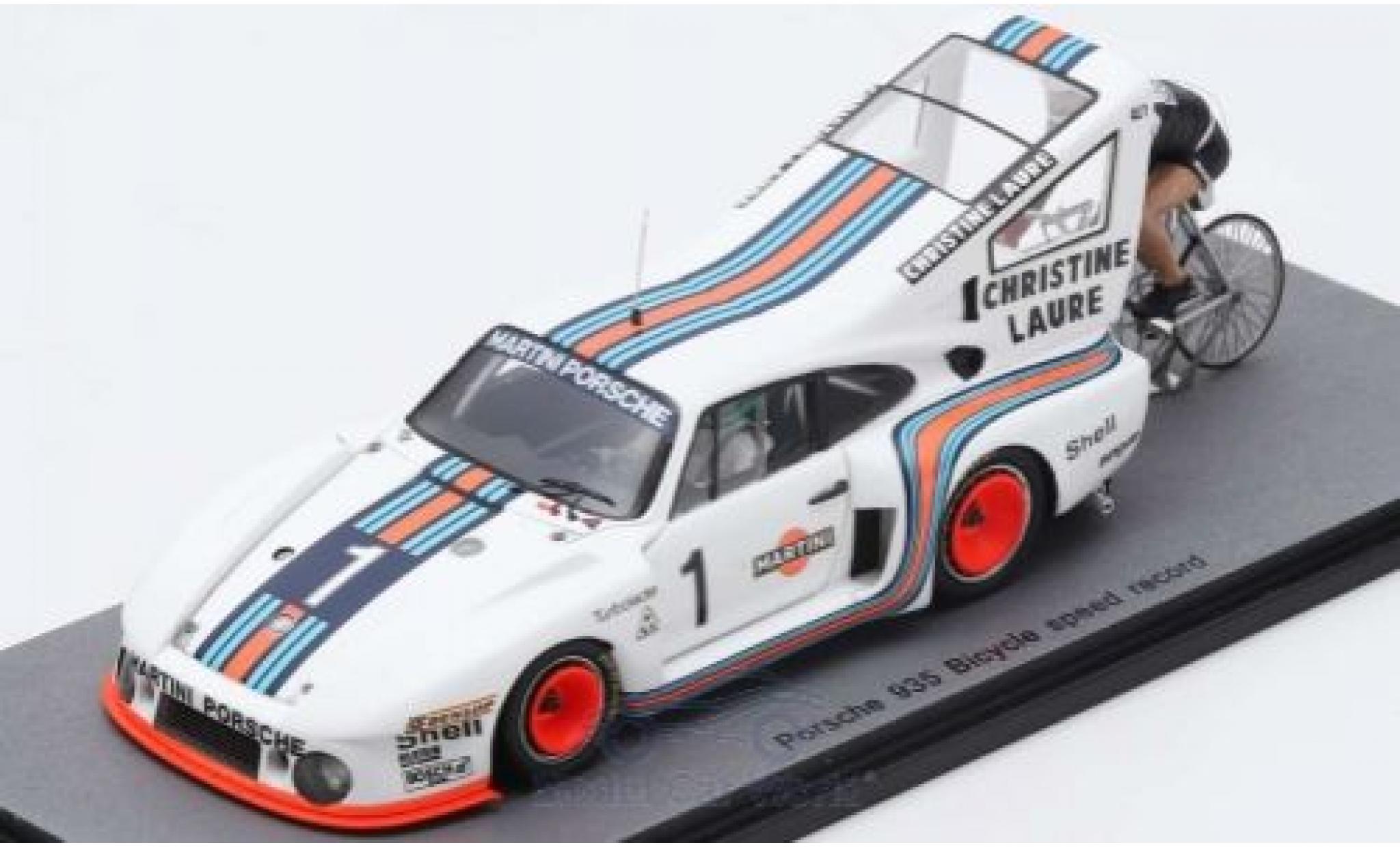 Porsche 935 1977 1/43 Spark No.1 1977 Bicycle Speed Record Cyclist: J-C.Rude H.Pescarolo modelauto