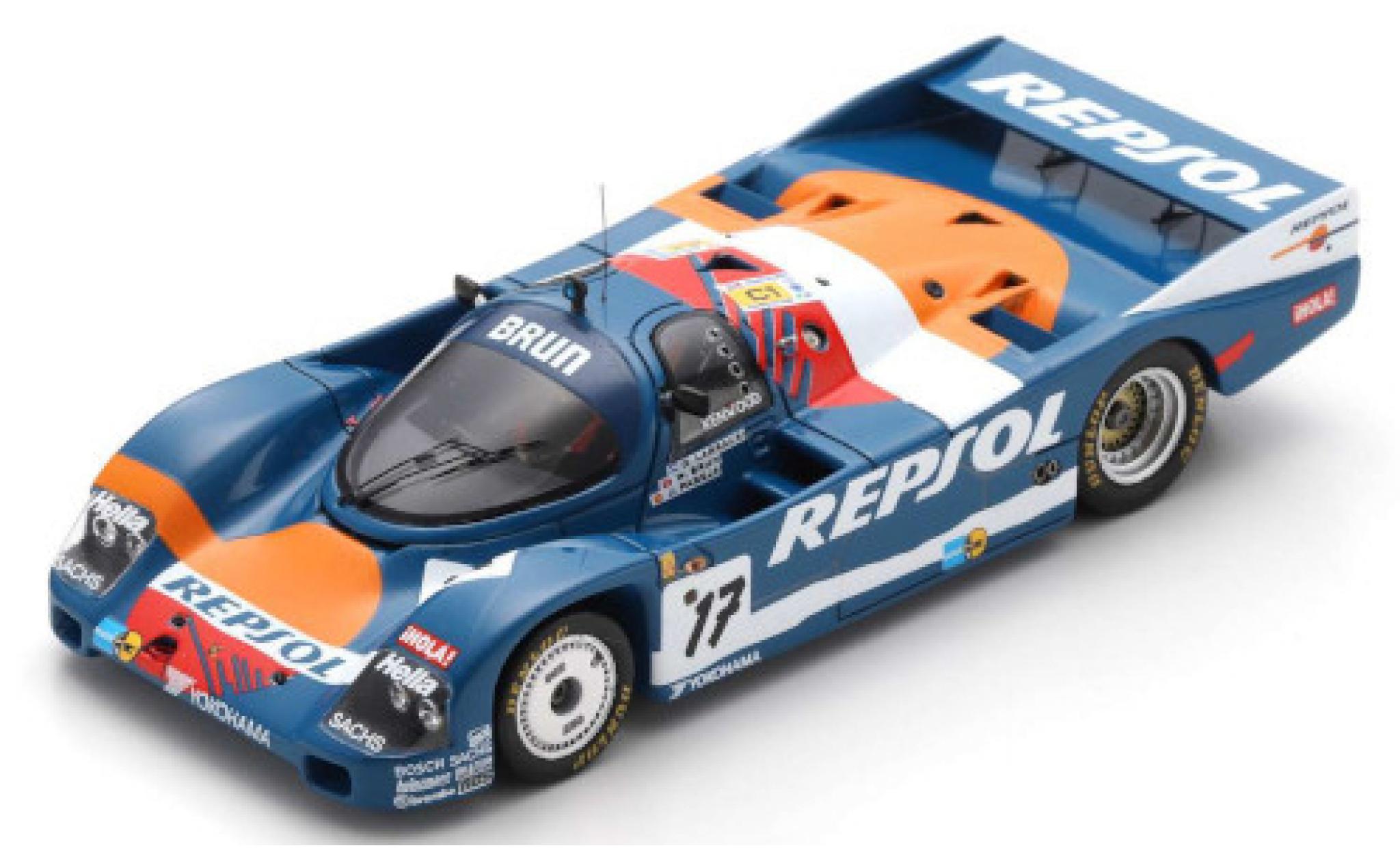 Porsche 962 1989 1/43 Spark C RHD No.17 Brun Racing Repsol 24h Le Mans 1989 O.Larrauri/W.Brun/J.Pareja modelauto