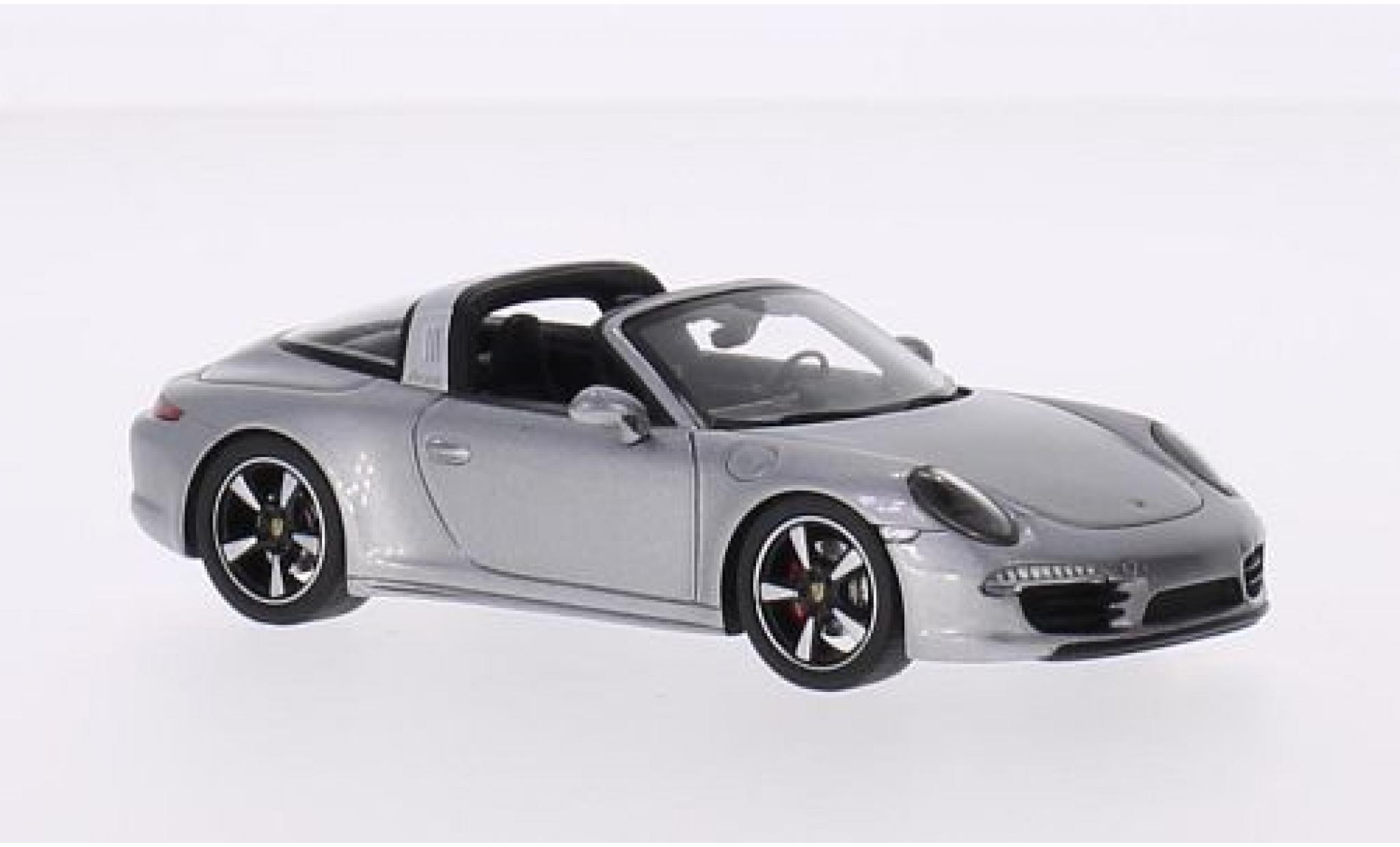 Porsche 991 Targa 1/43 Spark Targa 4S grijs 2015 modelauto