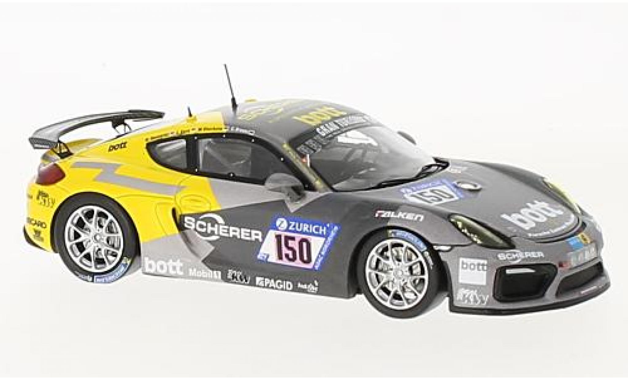 Porsche Cayman GT4 1/43 Spark (981) GT4 CS No.150 Manthey Racing 24h N&uuml;rburgring 2017 C.Breuer/M.Oberheim/L.Kern/M.Hennerici modelauto
