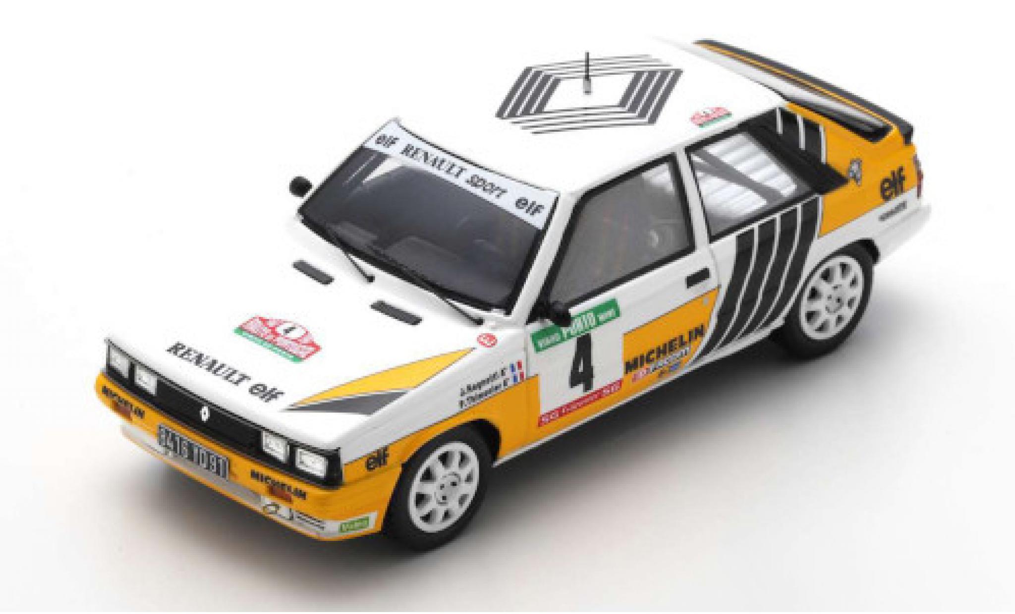 Renault 11 1/43 Spark Turbo No.4 Sport Rallye WM Rally Portugal 1987 J.Ragnotti/G.Thimonier modelauto