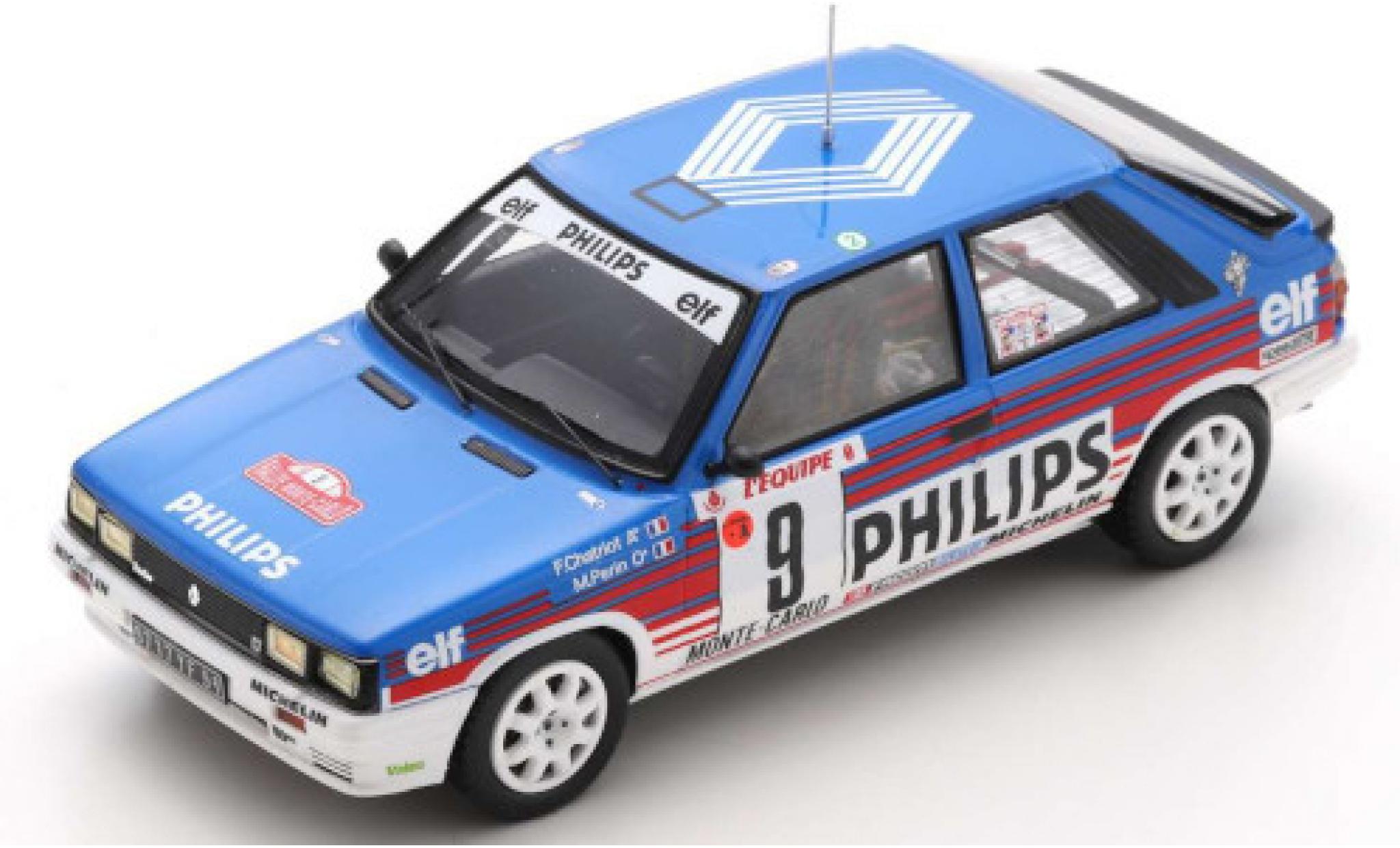 Renault 11 1/43 Spark Turbo No.9 Philips Rallye WM Rallye Monte Carlo 1987 F.Chatriot/M.Perin modelauto