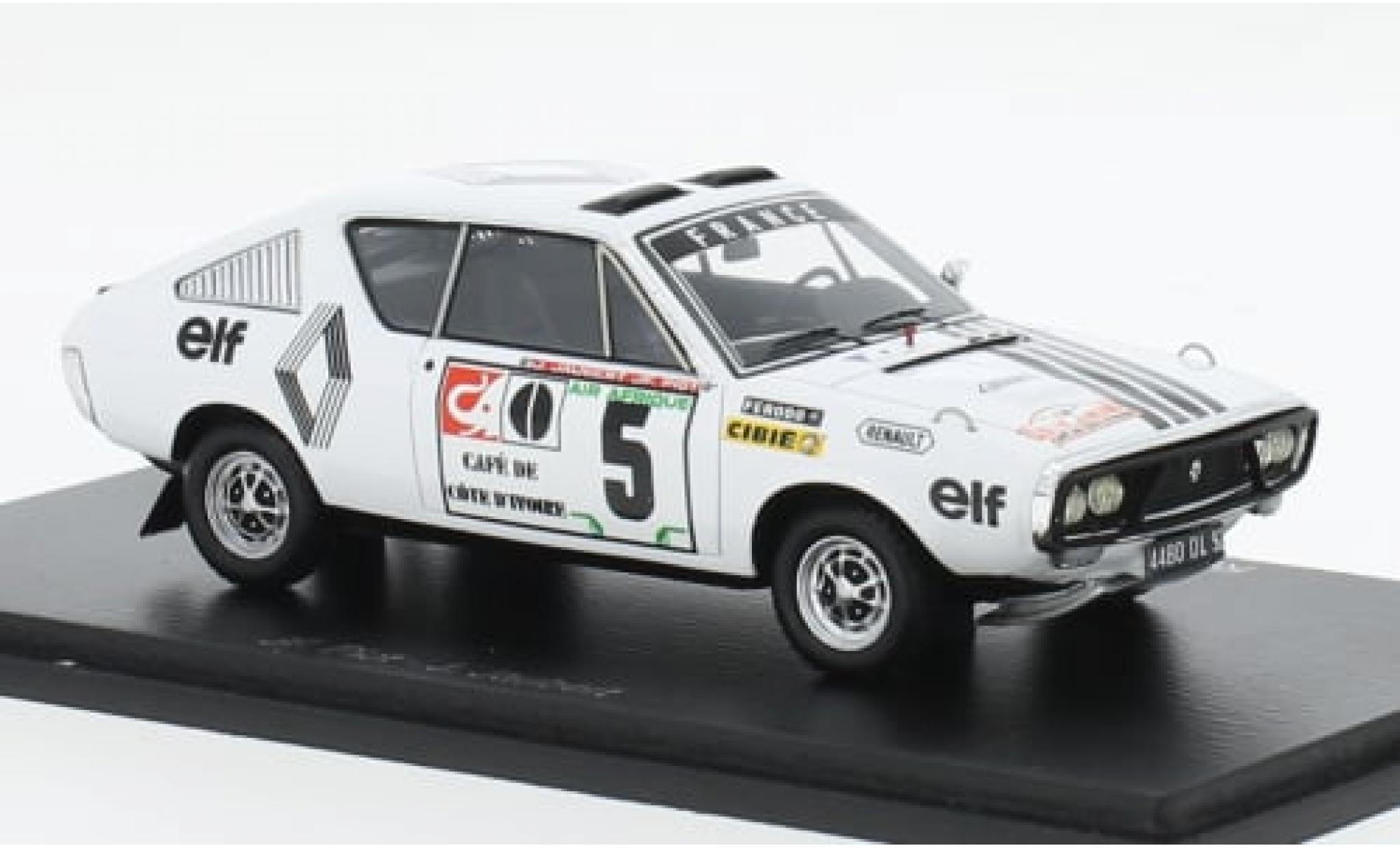 Renault 17 1/43 Spark No.5 Rallye WM Rallye Bandama 1973 1:43 modelauto