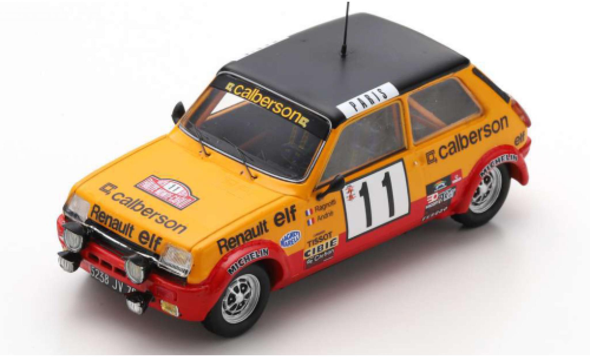 Renault 5 1/43 Spark Alpine No.11 Calberson Rally Monte Carlo 1979 J.Ragnotti/J-M.Andrie modelauto