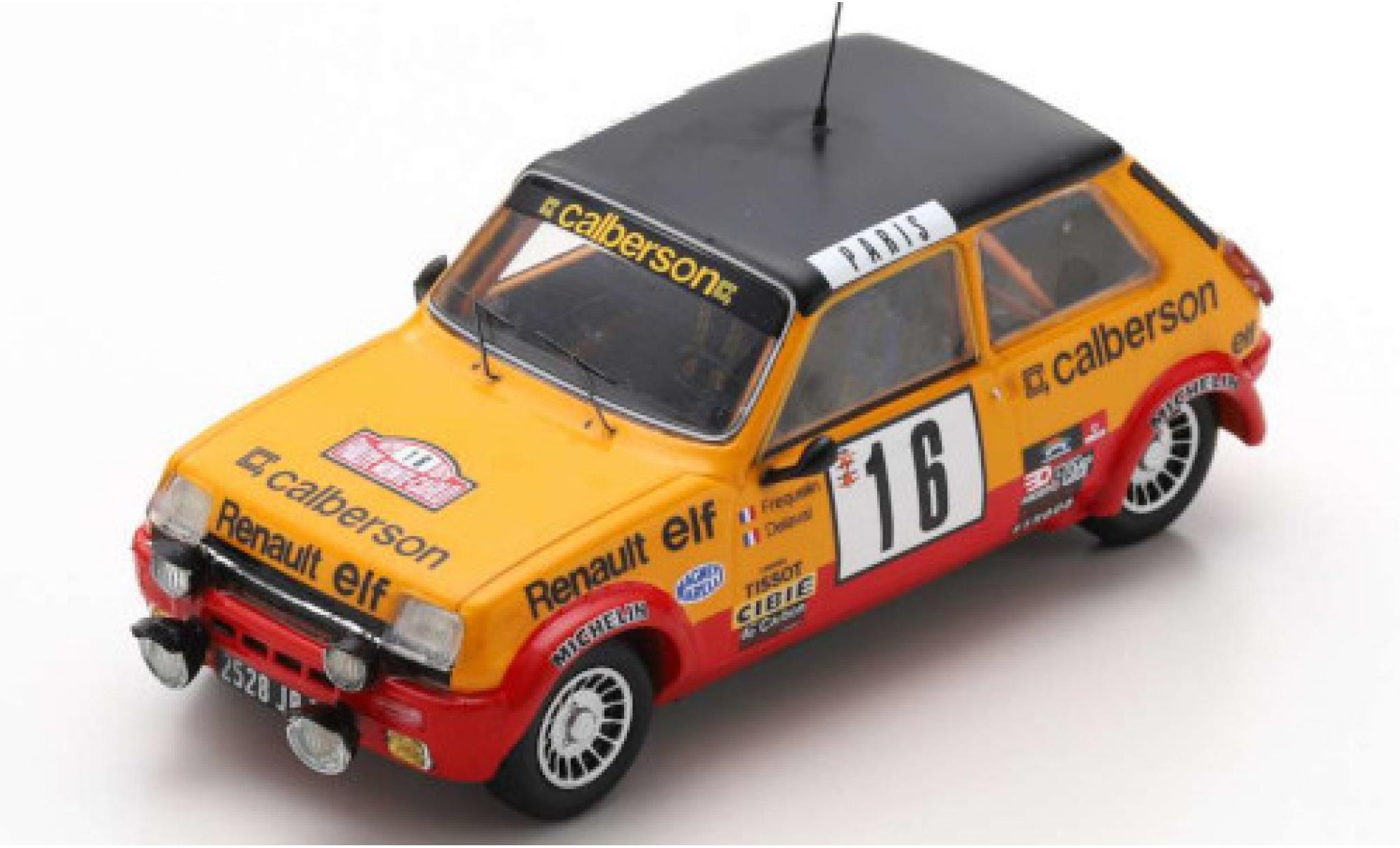 Renault 5 1/43 Spark Alpine No.16 Calberson Rally Monte Carlo 1979 G.Frequelin/J.Delaval modelauto