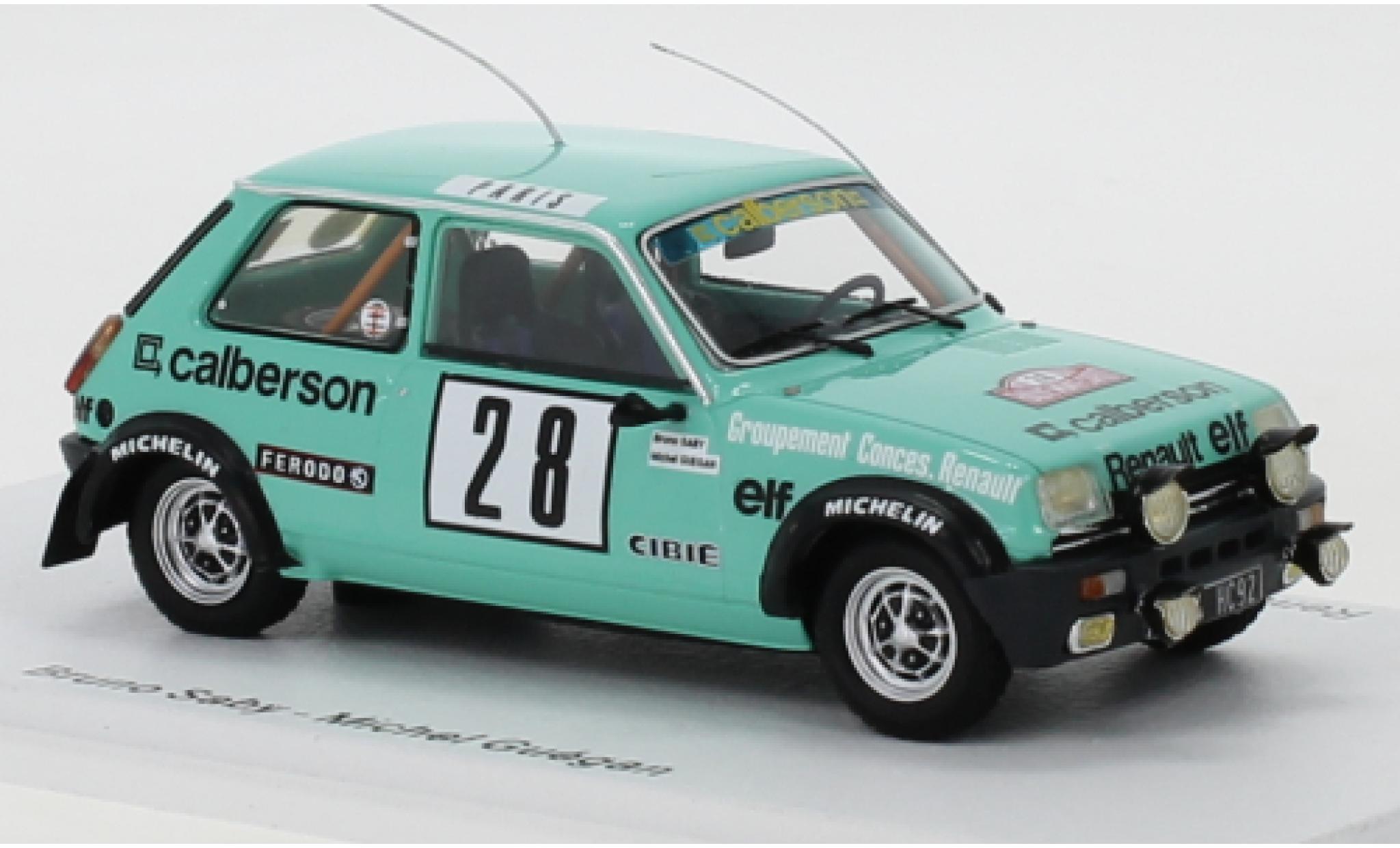 Renault 5 1/43 Spark Alpine No.28 Calberson Rallye WM Rally Monte Carlo 1979 B.Saby/M.Guegan modelauto