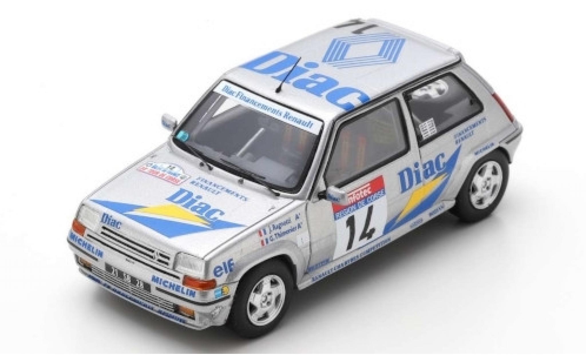 Renault 5 1/43 Spark GT Turbo No.14 Societe Diac Diac Rallye WM Tour de Corse 1990 J.Ragnotti/G.Thimonier modelauto