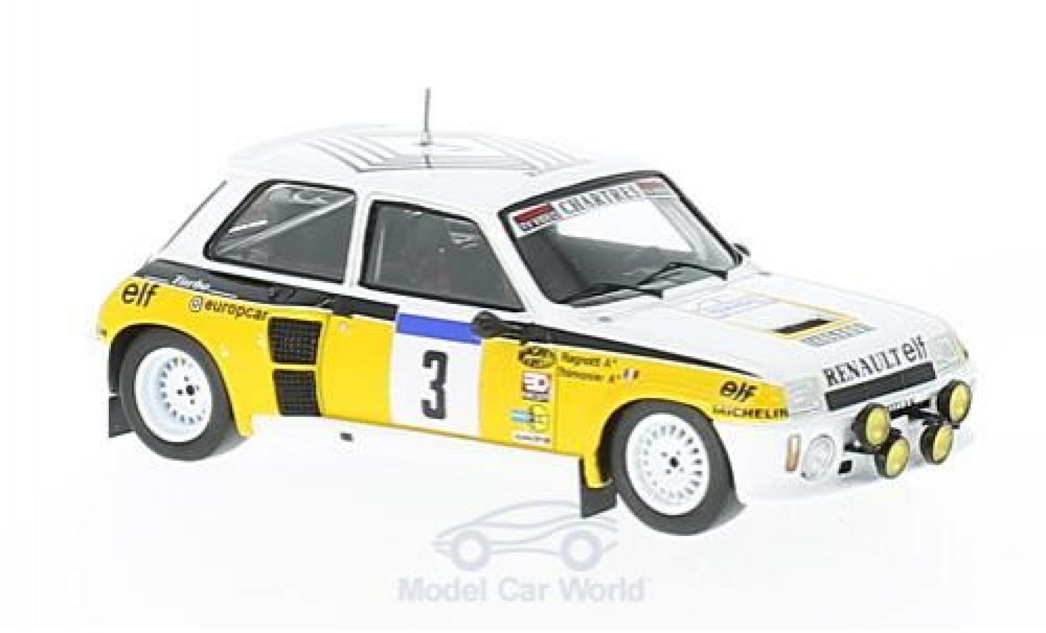 Renault 5 1/43 Spark GT Turbo No.3 Tour de France Auto 1984 J.Ragnotti/G.Thimonier modelauto