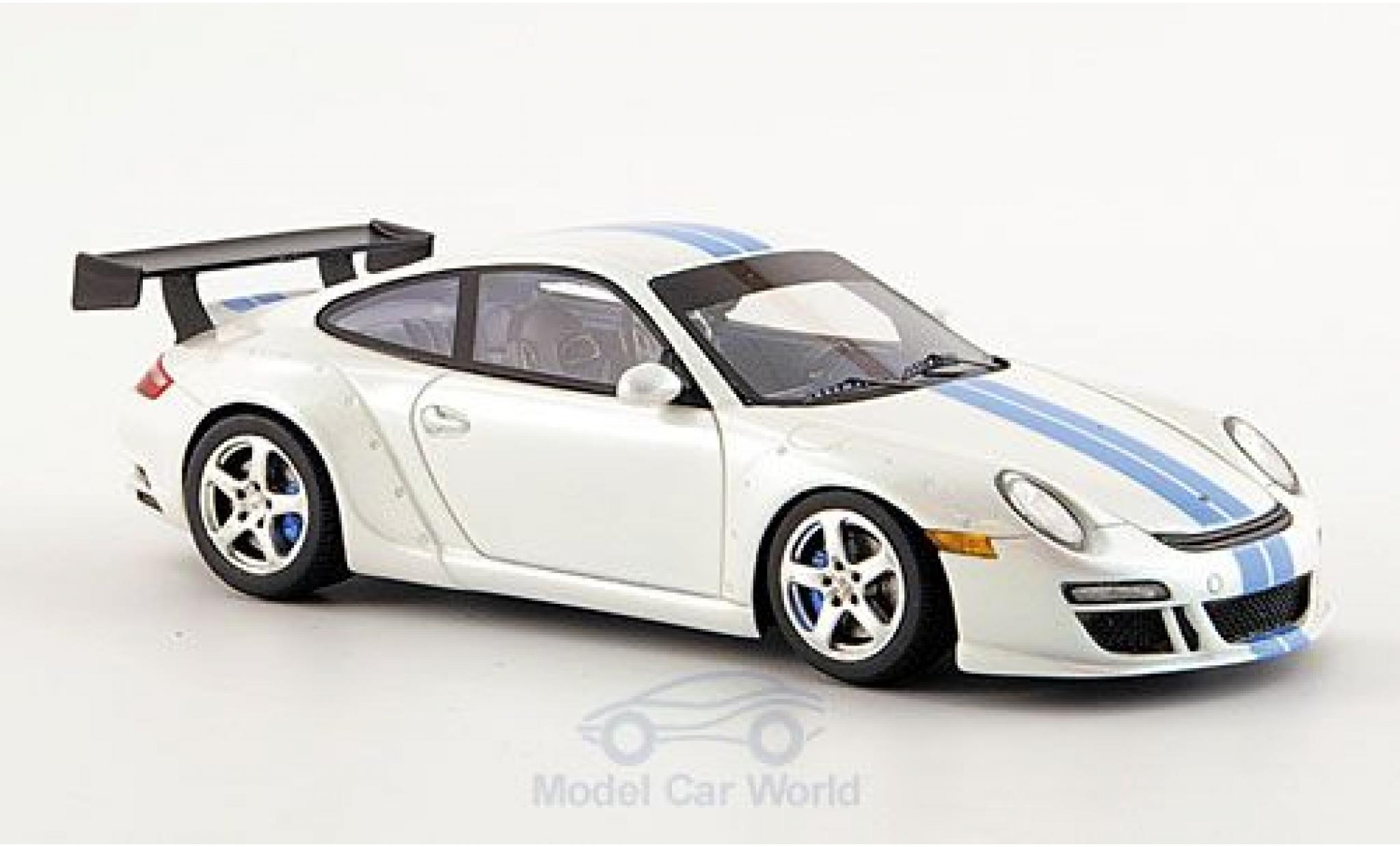 Ruf RGT 1/43 Spark metallic wit/blauw 2007 modelauto