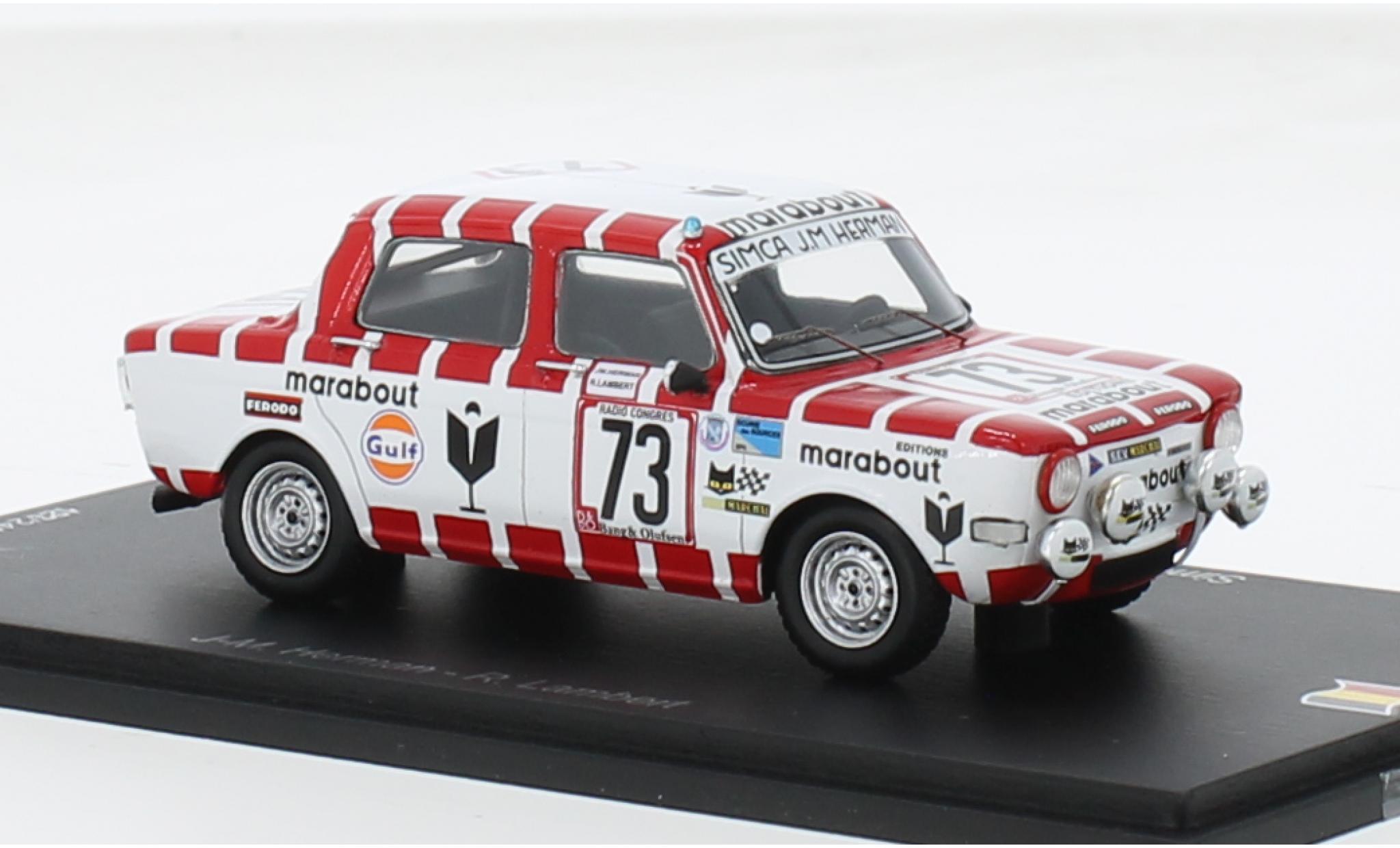 Simca 1000 1/43 Spark Rallye 2 No.73 Marabout Racing Team 24h Spa 1974 1:43 modelauto
