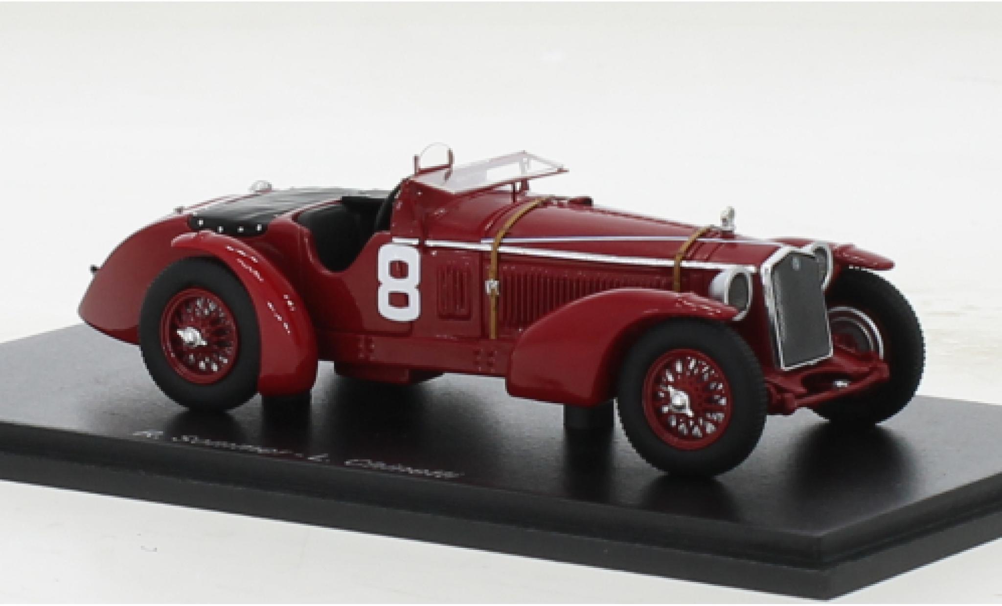 Alfa Romeo 8C 1/43 Spark RHD No.8 24h Le Mans 1932 modelauto