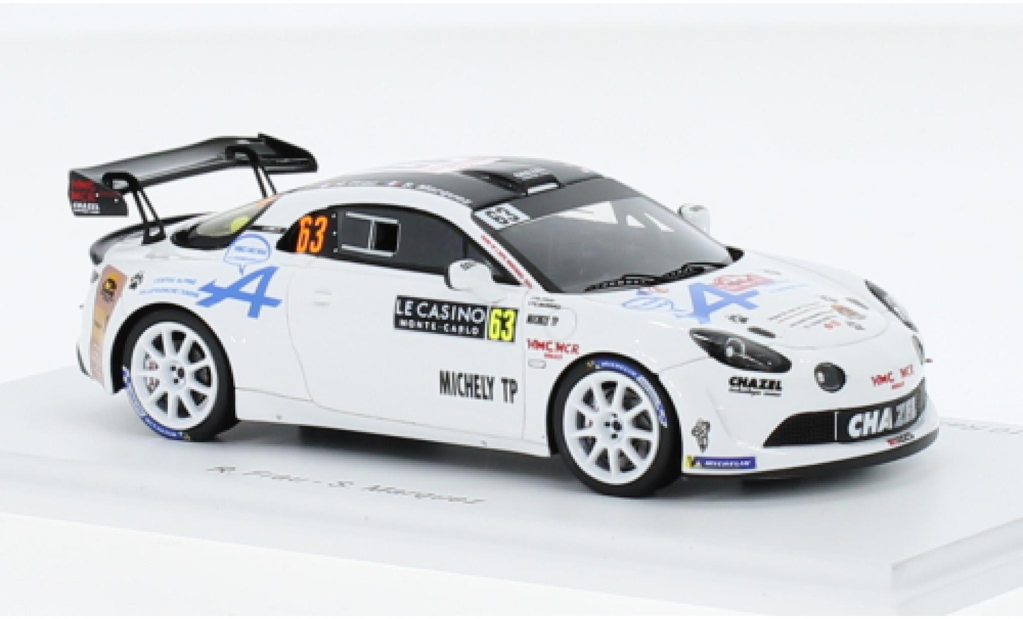 Alpine A110 1/43 Spark Rally RGT No.63 Chazel Technologie Course Rallye WM Rallye Monte Carlo 2023 modelauto