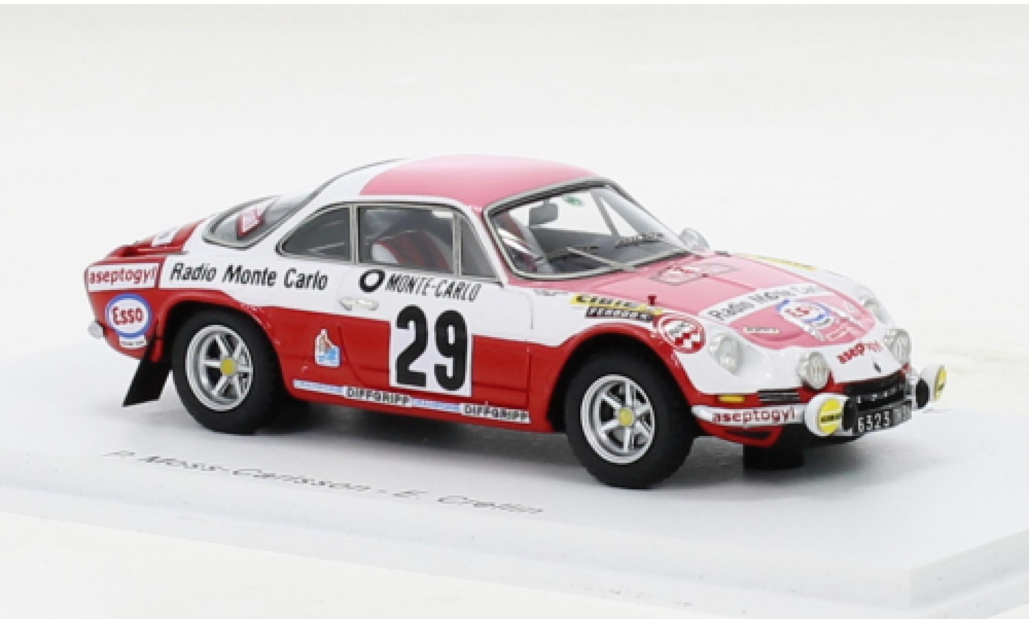Alpine A110 1/43 Spark Renault No.29 Rallye WM Rallye Monte Carlo 1973 modelauto