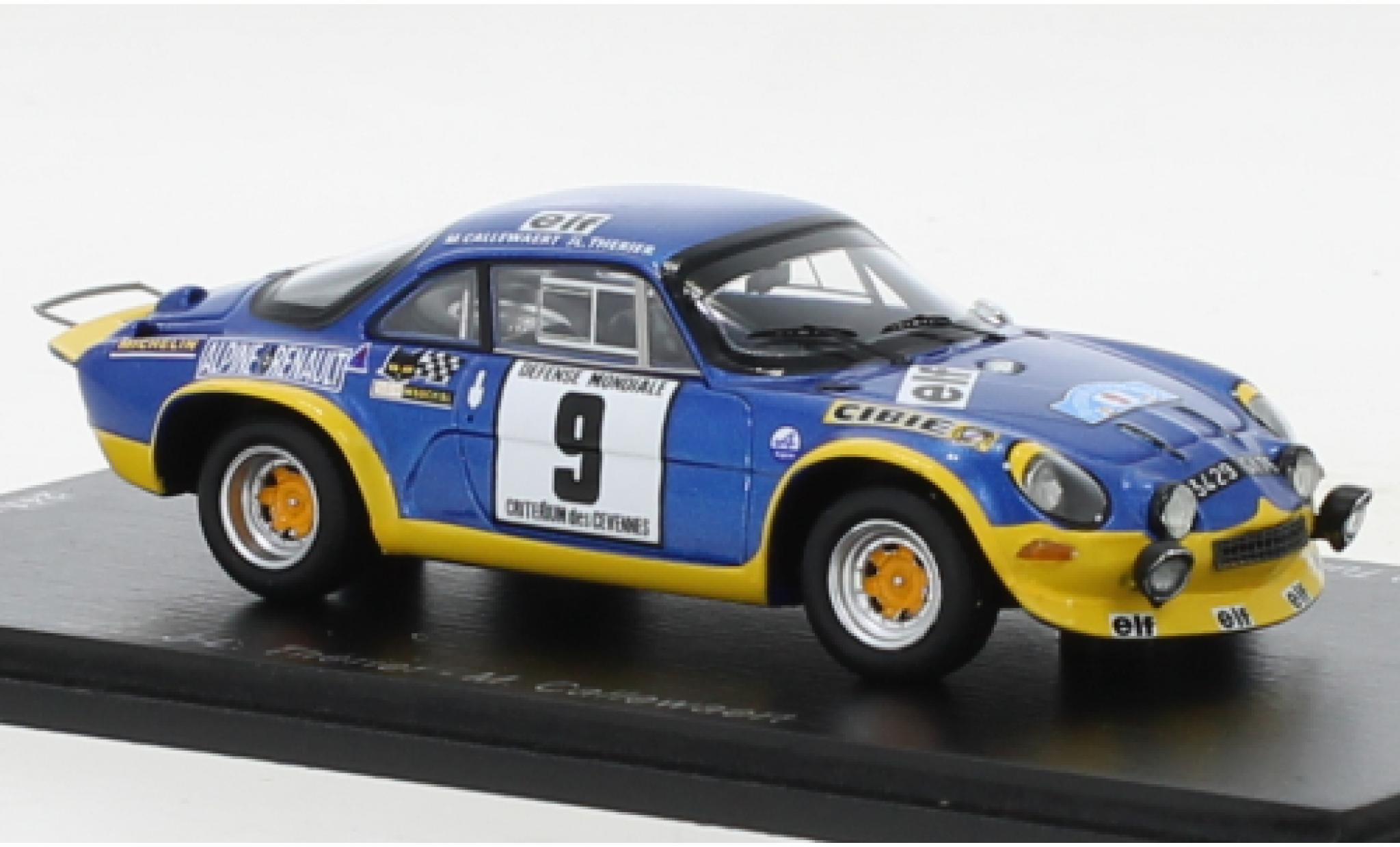 Alpine A110 1/43 Spark Renault Turbo No.9 Criterium des Cevennes 1972 modelauto