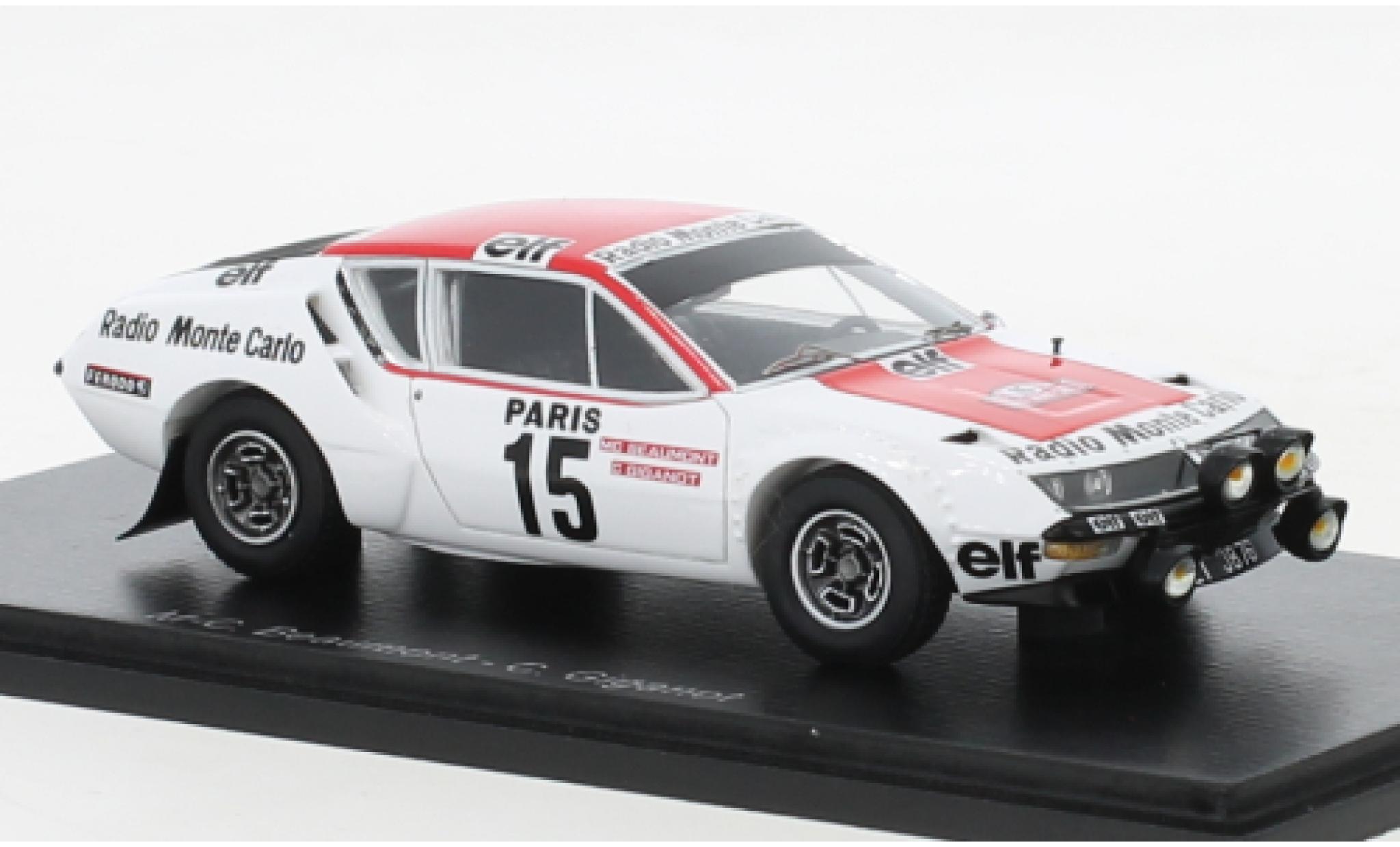 Alpine A310 1/43 Spark Renault No.15 Radio Monte Carlo Rallye WM Rallye Monte Carlo 1976 modelauto