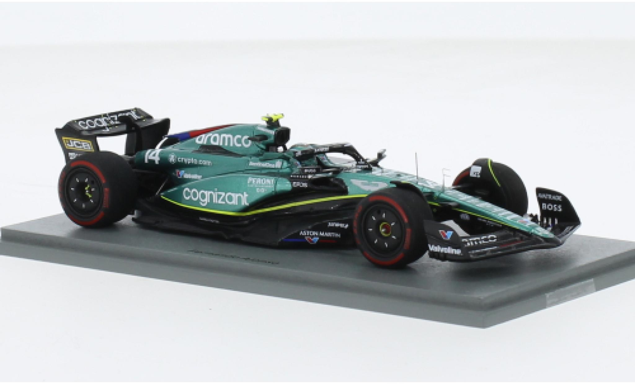 Aston Martin AMR2 1/43 Spark 3 No.14 Aramco Cognizant F1 Team Cognizant formule 1 GP Grande-Bretagne 2023 modelauto