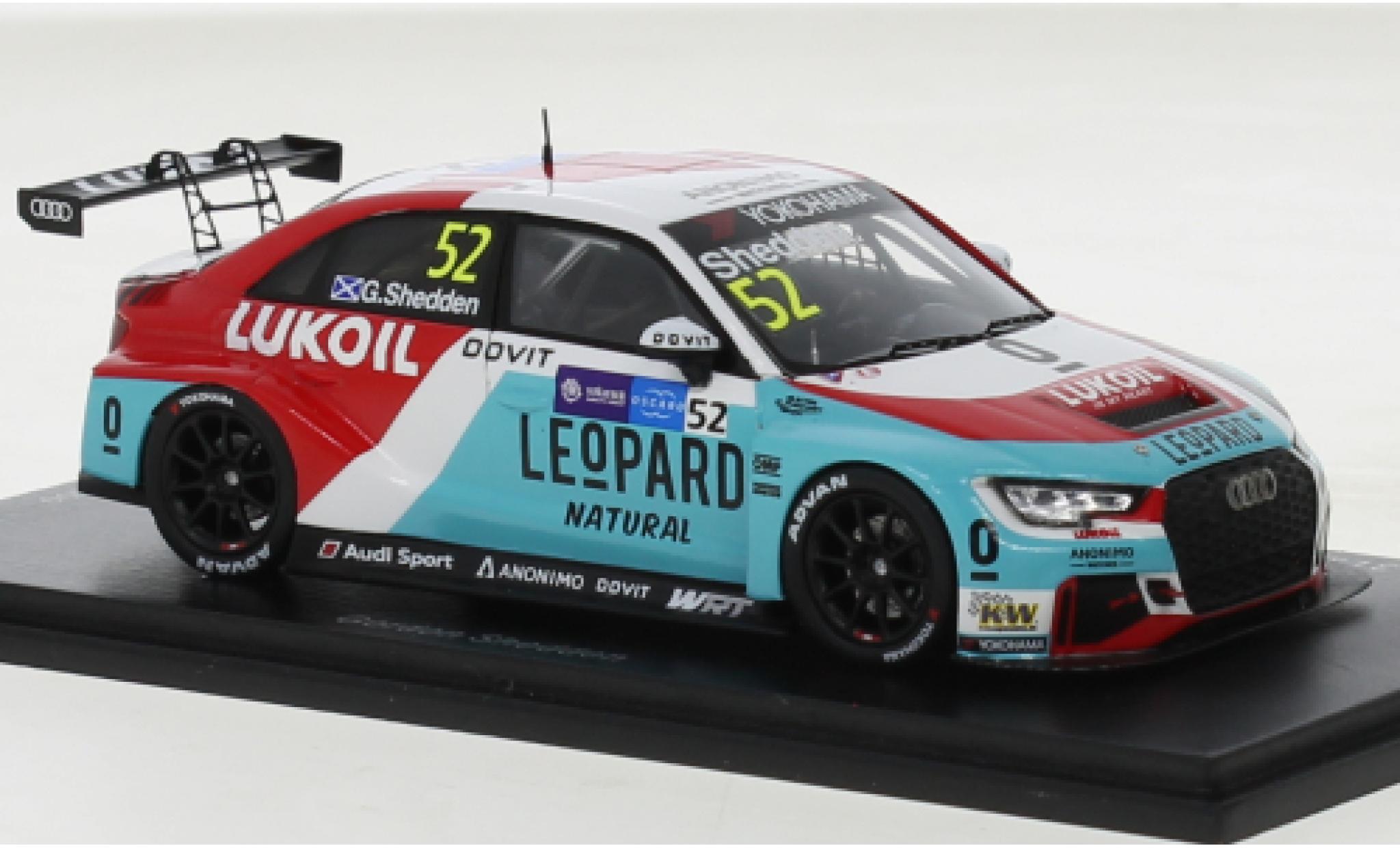 Audi RS3 1/43 Spark LMS TCR No.52 Sport Leopard Lukoil Team Lithuania WTCR Macau Guia Race 2018 modelauto