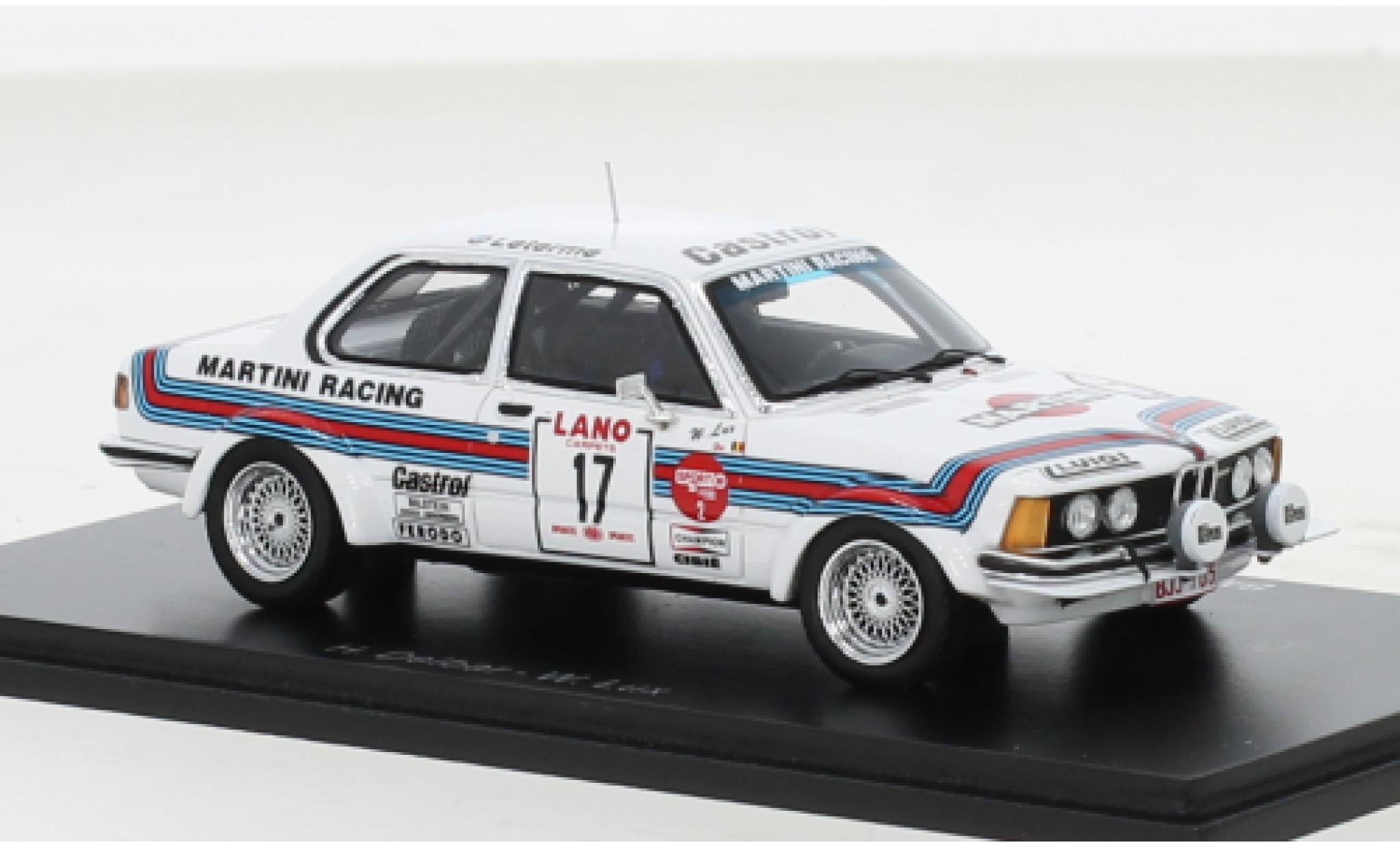 Bmw 323 1/43 Spark i (E21) Gr.2 No.17 Martini 24h Ypres 1980 modelauto