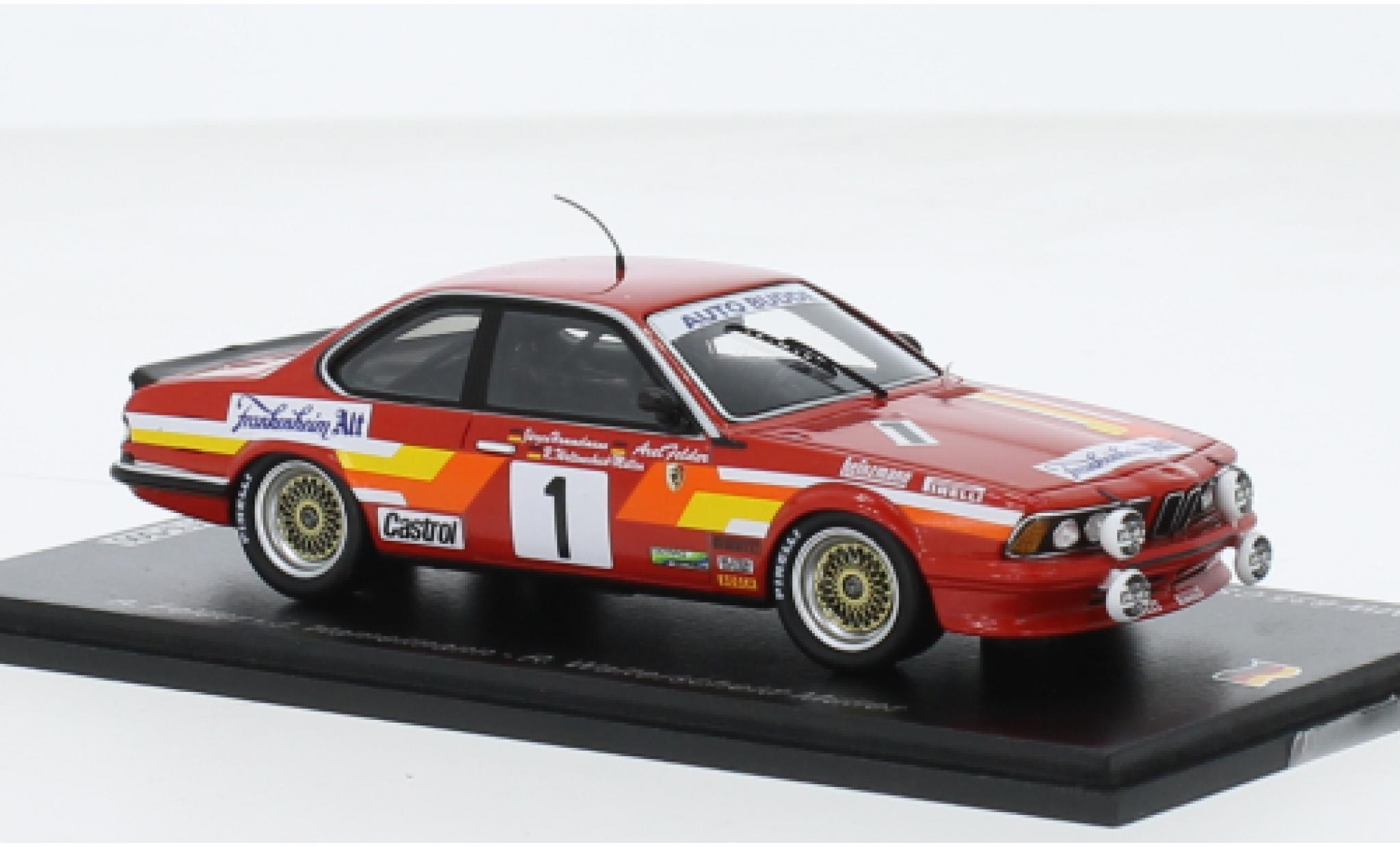 Bmw 635 1/43 Spark CSi No.1 voiture Budde Racing Team 24h Nuerburgring 1985 modelauto