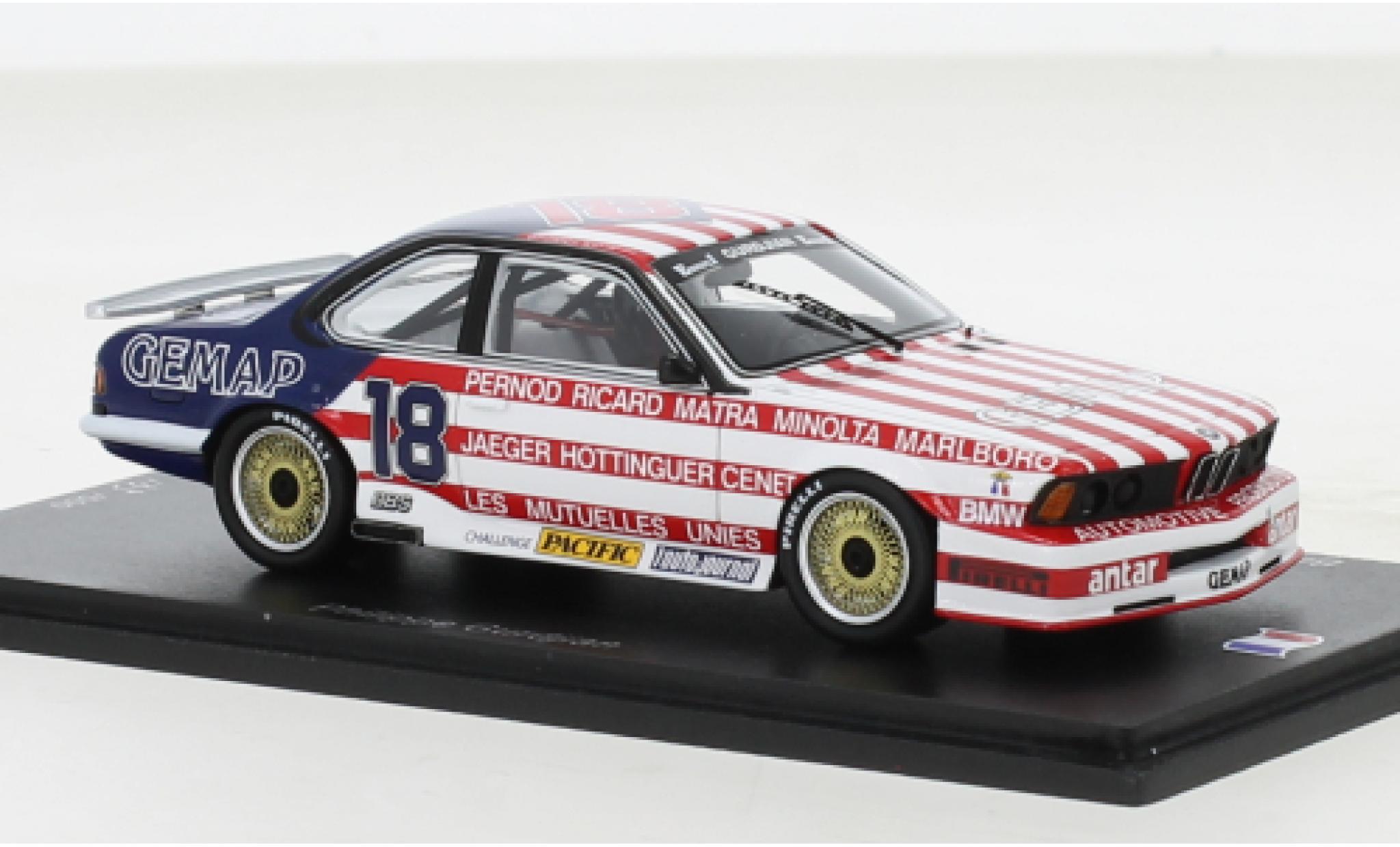 Bmw 635 1/43 Spark CSI No.18 Championnat de France Production 1985 modelauto