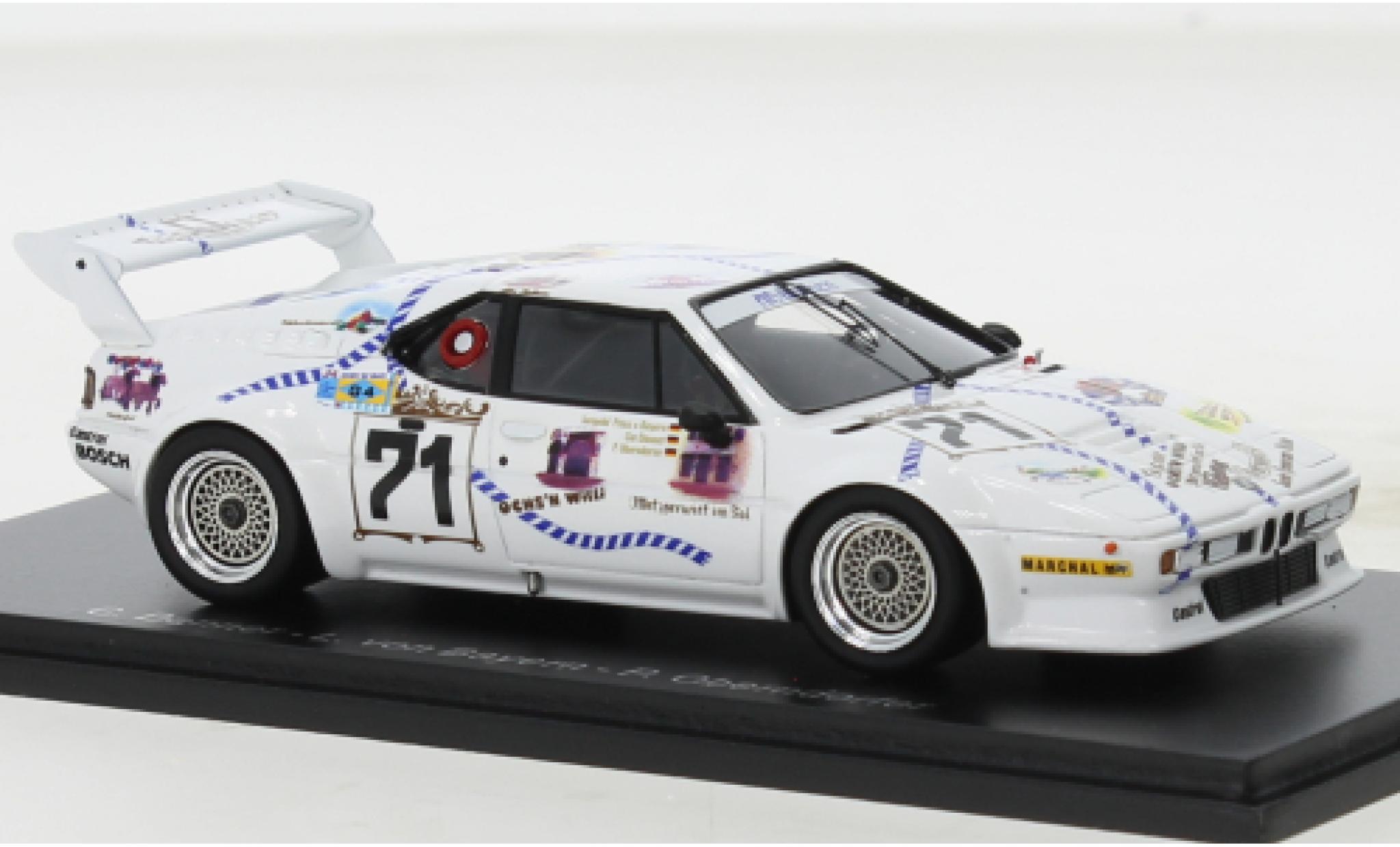 Bmw M1 1/43 Spark No.71 24h Le Mans 1981 modelauto