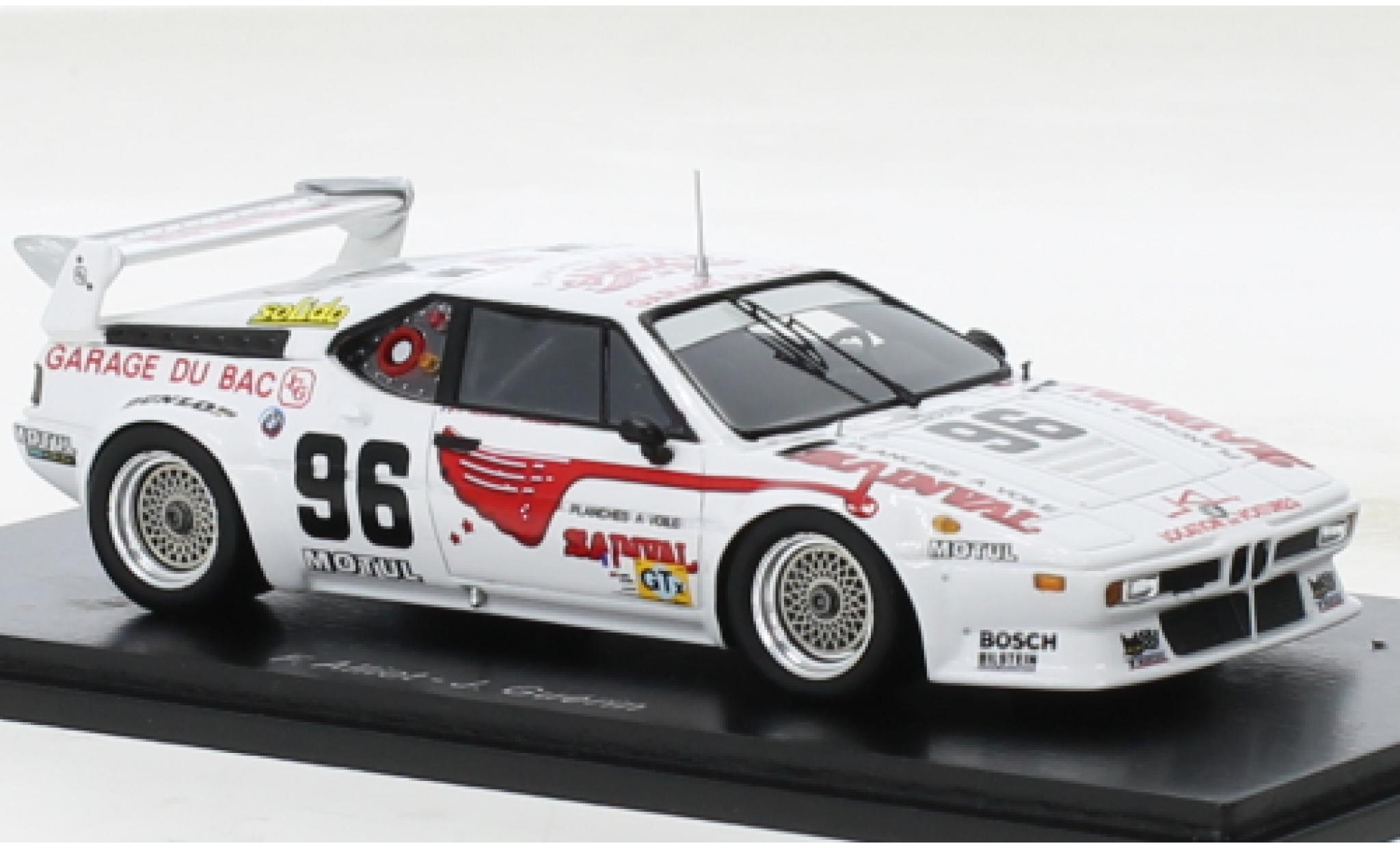Bmw M1 1/43 Spark No.96 24h Le Mans 1980 modelauto
