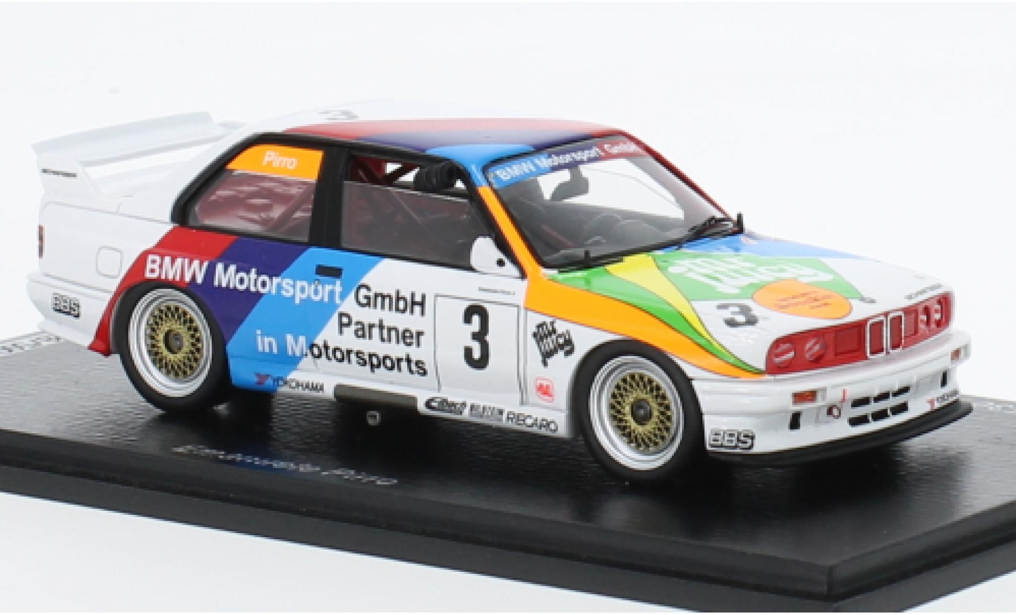 Bmw M3 1/43 Spark (E30) No.3 M Team Schnitzer Macau Guia Race 1990 modelauto