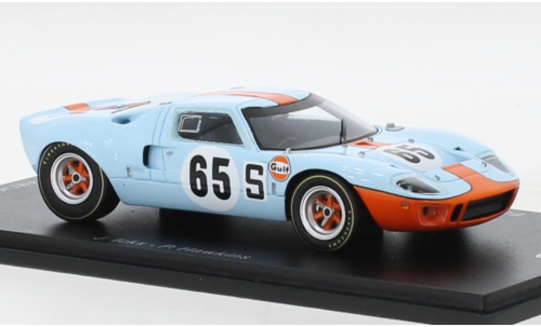 Ford GT40 1/43 Spark RHD No.65 Gulf 1000 Km N&uuml;rburgring 1968 modelauto
