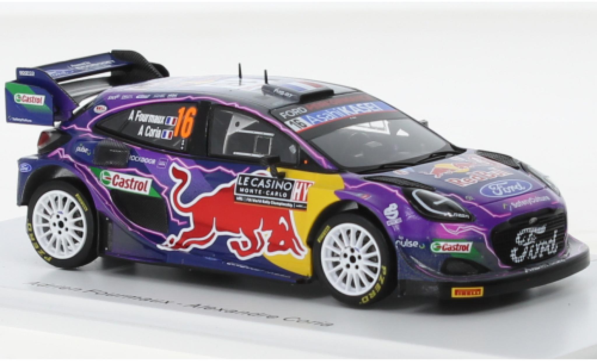 Ford Puma 1/43 Spark Rally 1 No.16 M-Sport World Rally Team Red Bull Rallye WM Rallye Monte Carlo 2022 modelauto