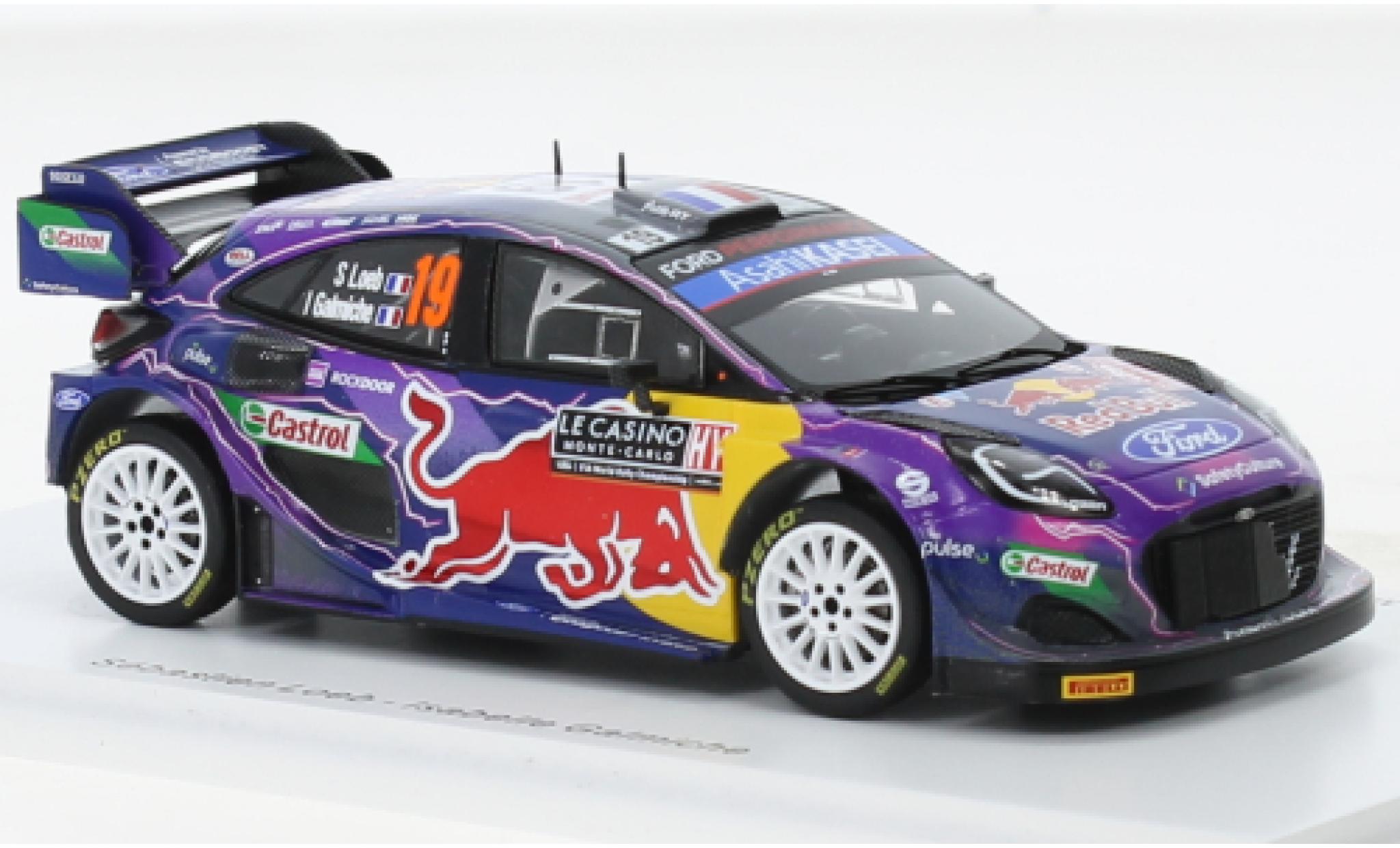 Ford Puma 1/43 Spark Rally 1 No.19 M-Sport Rally Team Red Bull Rallye WM Rallye Monte Carlo 2022 modelauto
