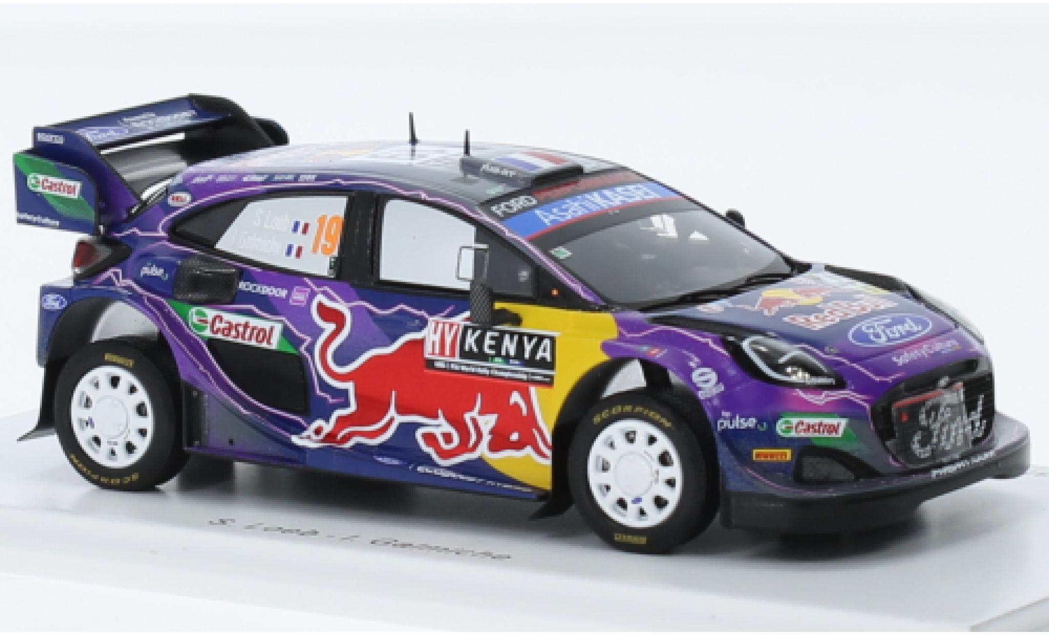 Ford Puma 1/43 Spark Rally1 No.19 M-Sport World Rally Team Red Bull Rallye WM Safari Rallye 2022 modelauto