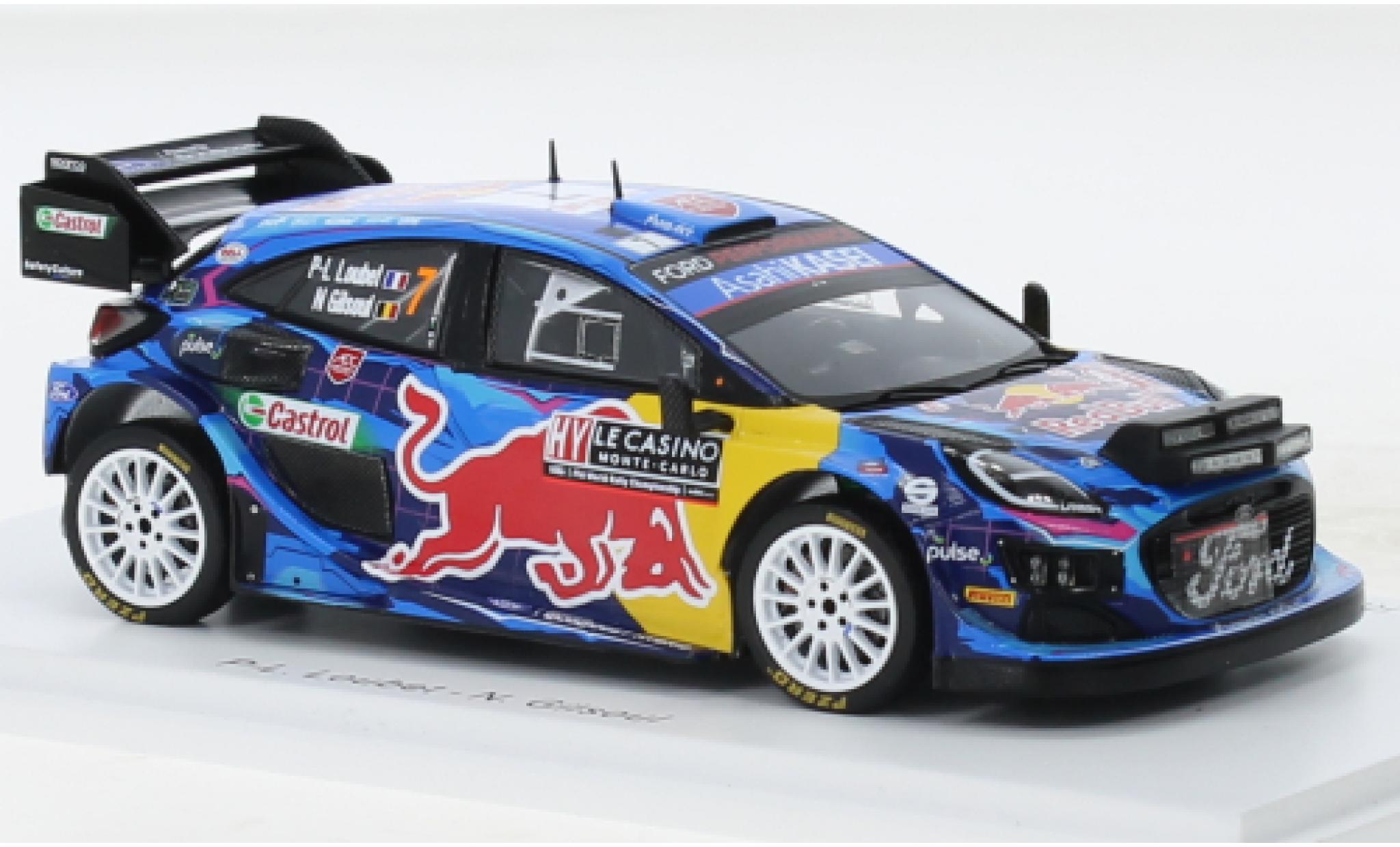 Ford Puma 1/43 Spark Rally1 No.7 M-Sport World Rally Team Red Bull Rallye WM Rallye Monte Carlo 2023 modelauto