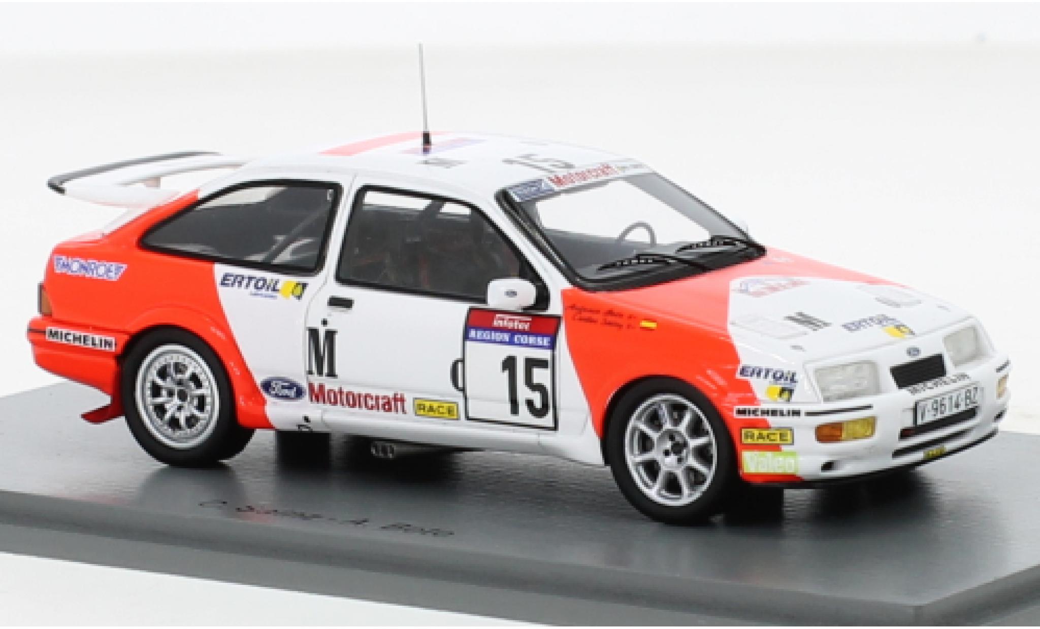 Ford Sierra 1/43 Spark RS Cosworth No.15 Marlboro Rallye WM Tour de Corse 1987 modelauto