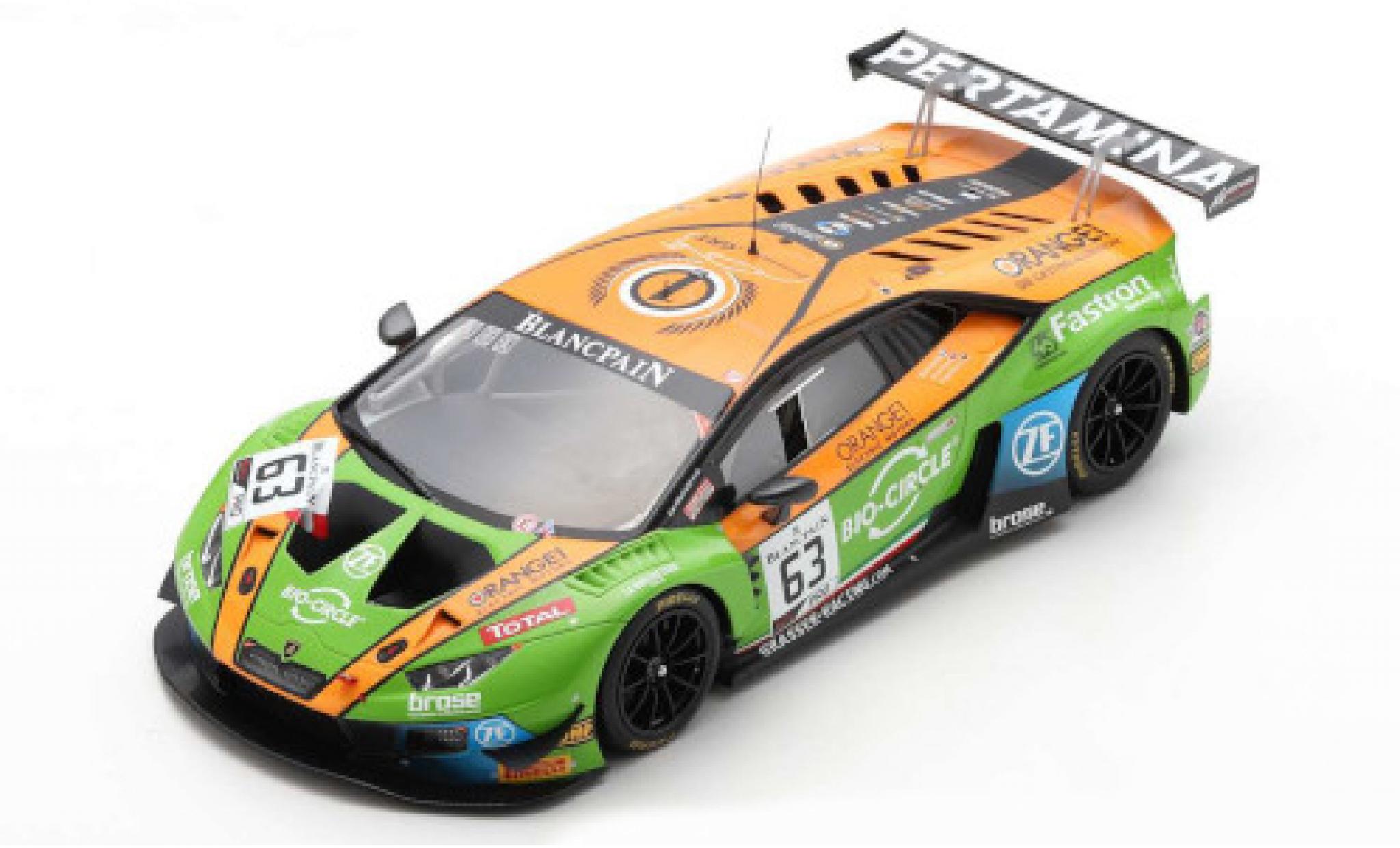 Lamborghini Huracan 1/18 Spark GT3 Evo No.63 GRT Grasser Racing Team 24h Spa 2019 modelauto