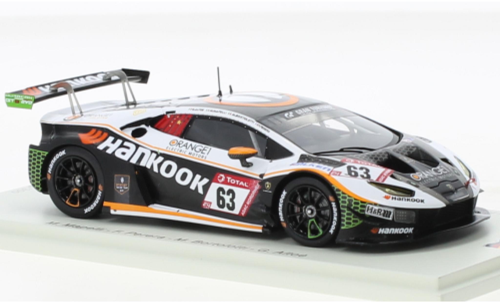 Lamborghini Huracan 1/43 Spark GT3 Evo No.63 Hankook FFF Racing Team Hankook 24h Nuerburgring 2021 modelauto