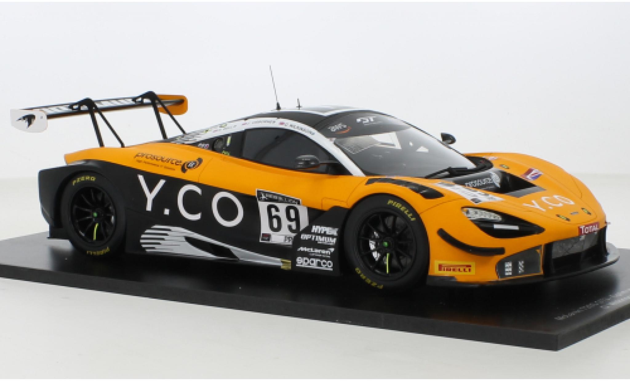 McLaren 720 1/43 Spark S GT3 No.69 Optimum Motorsport 24h Spa 2020 modelauto